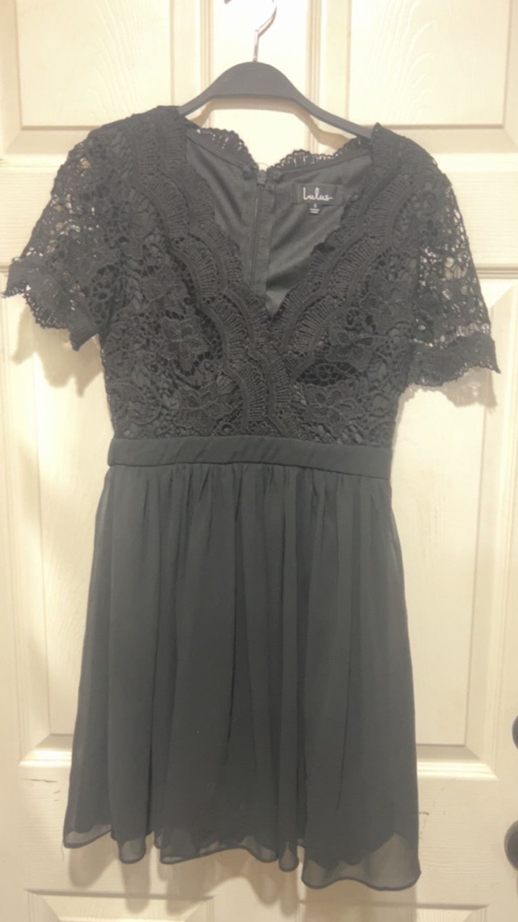Lulus Women's Lulus Black Lace Short Sleeve Dress S Size S / US 4 / IT 40 - 1 Thumbnail