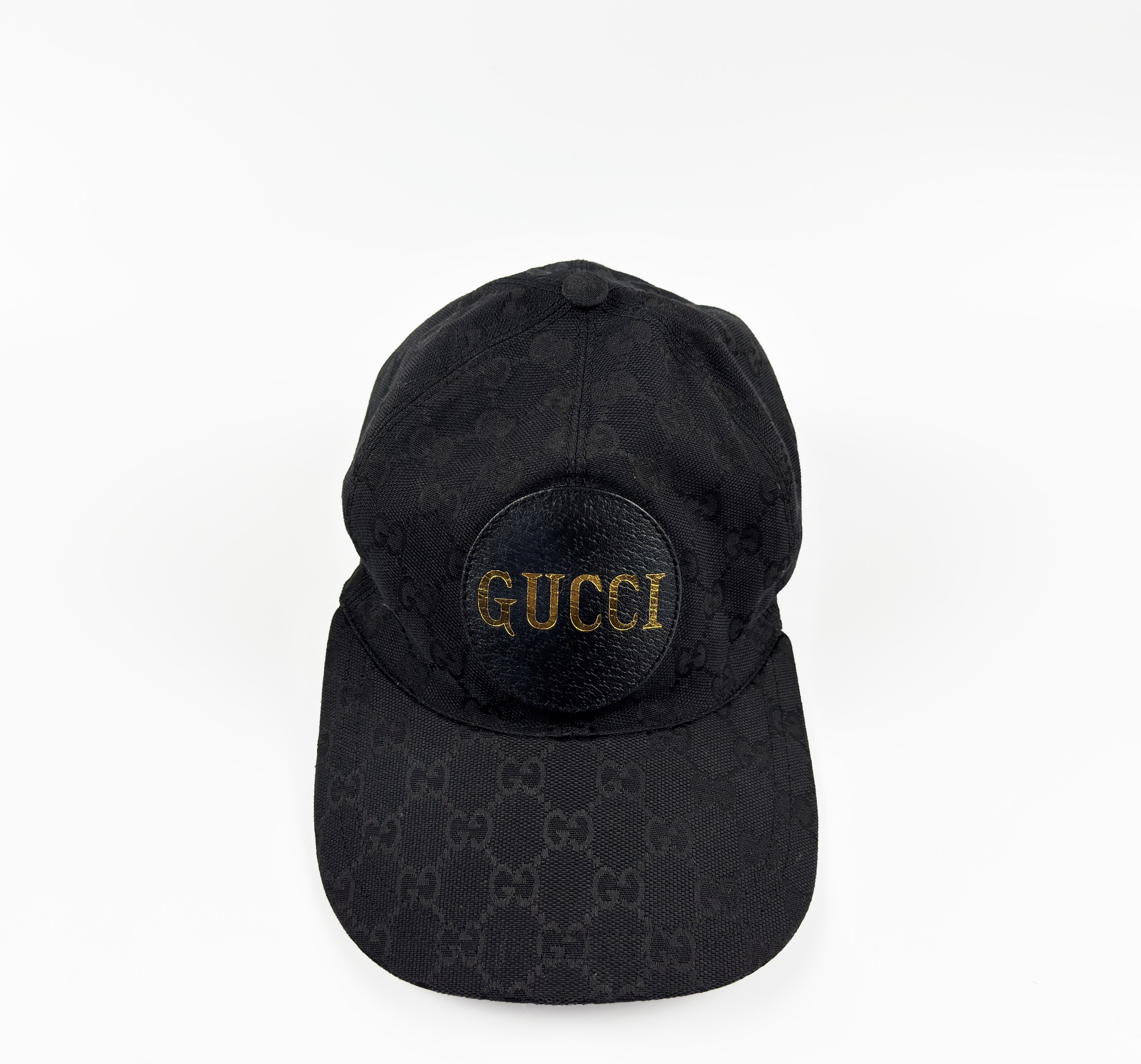 Gucci GUCCI Monogram Black Gold Big Logo Cap Size S 57cm Size ONE SIZE - 3 Thumbnail