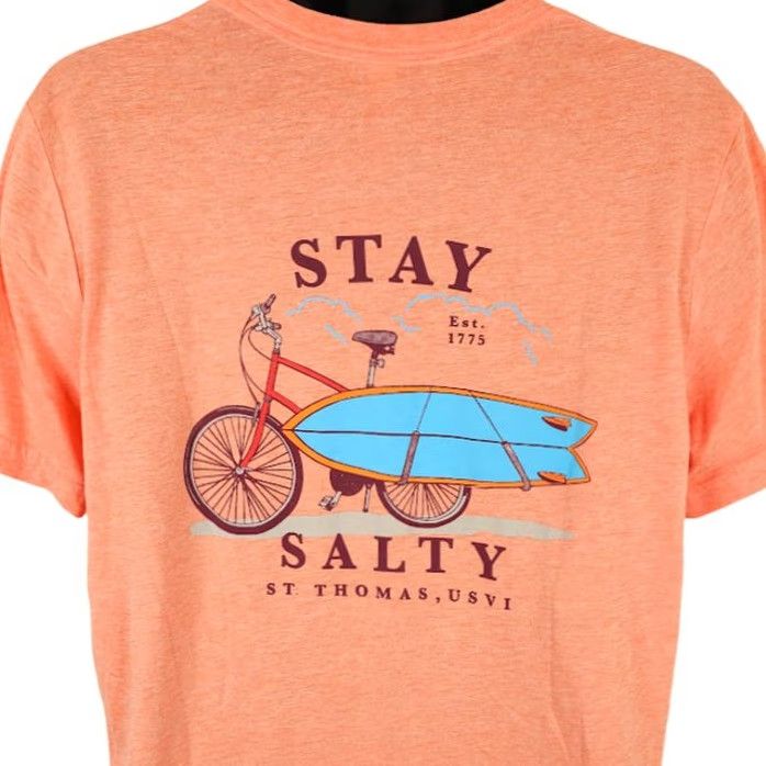 Vintage VINTAGE St Thomas T Shirt Mens Size Large Orange Virgin Islands Surfing Stay Salty Size US L / EU 52-54 / 3 - 2 Thumbnail