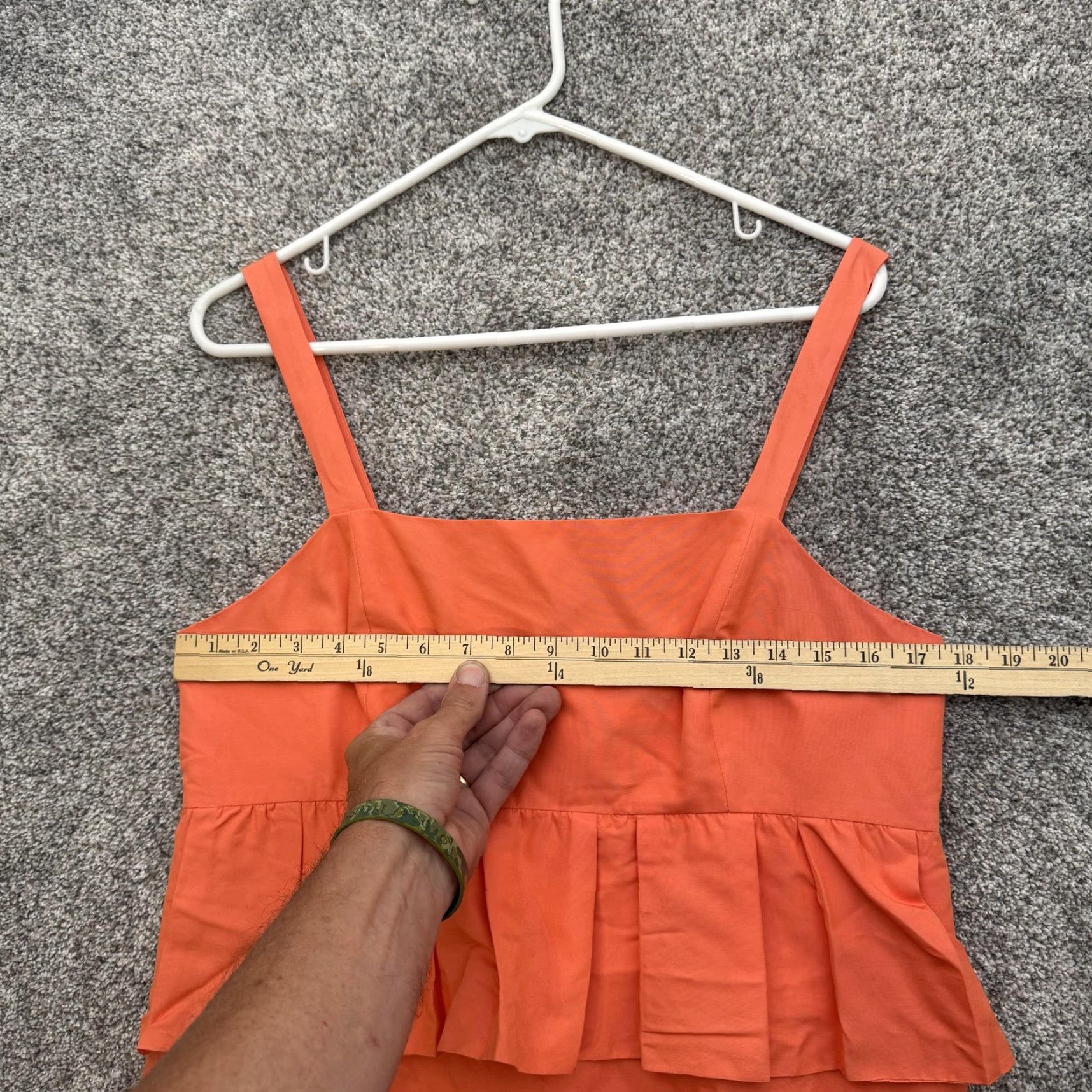 J.Crew J.CREW Dress Womens 12 Orange Peplum Sleeveless Sheath Cotton Silk Blend Dress Swing Size XL / US 12-14 / IT 48-50 - 2 Thumbnail
