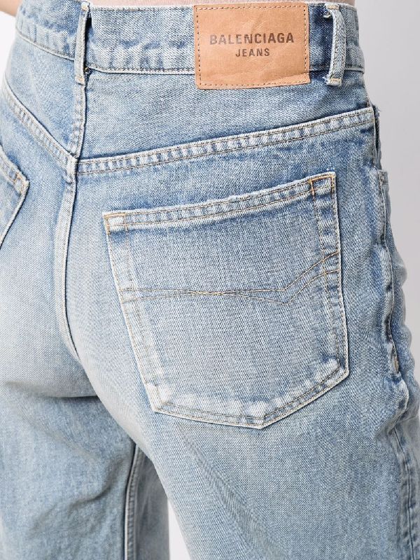 Balenciaga o1bcso1str0525 New Straight Leg Jeans in Pale Blue Size 27" / US 4 / IT 40 - 5 Thumbnail