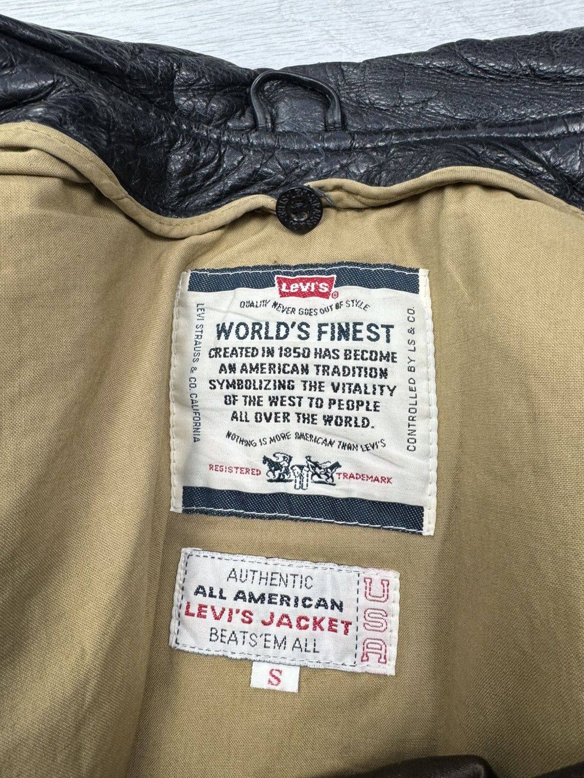 Levi's Vintage Clothing Ultra Rare 🤯 Levi’s Leather Aviator Jacket Size US S / EU 44-46 / 1 - 11 Thumbnail