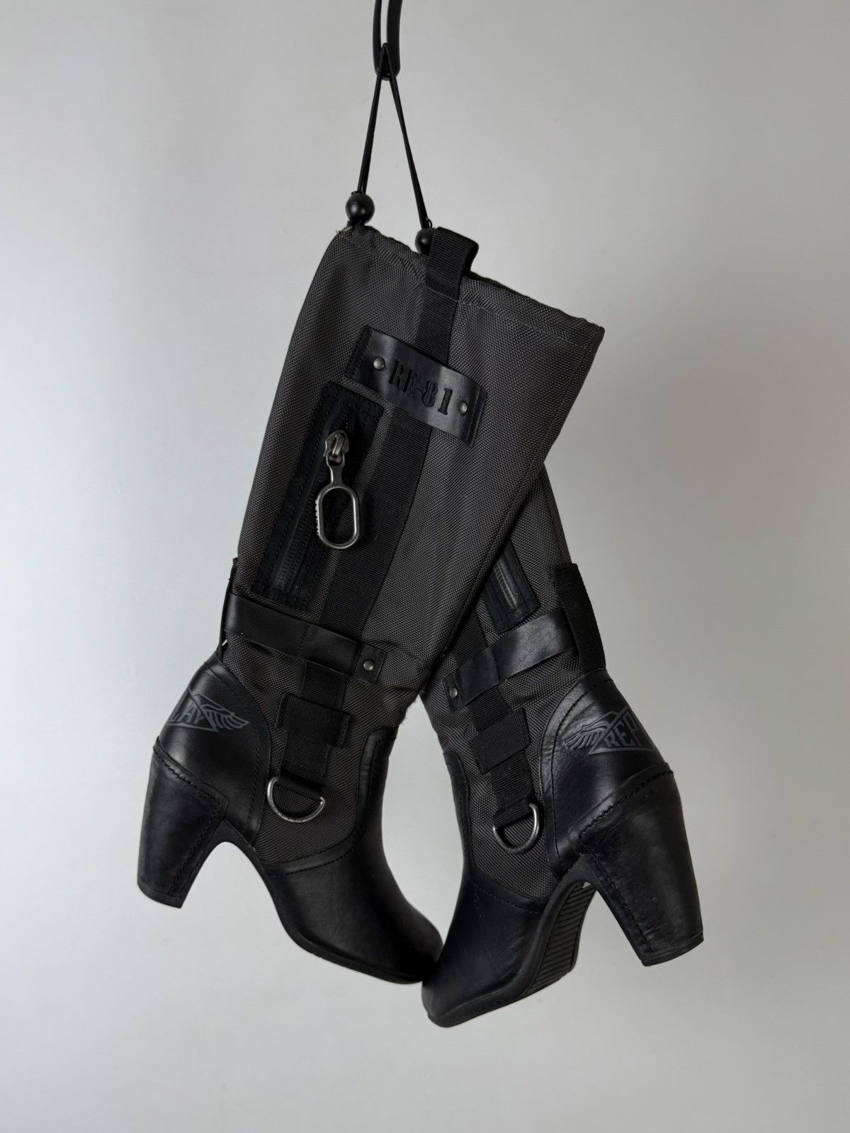 Replay Replay Leather Double Zip Adjustable Riding Boots Lgb Guidi Size US 9 / IT 39 - 1 Thumbnail