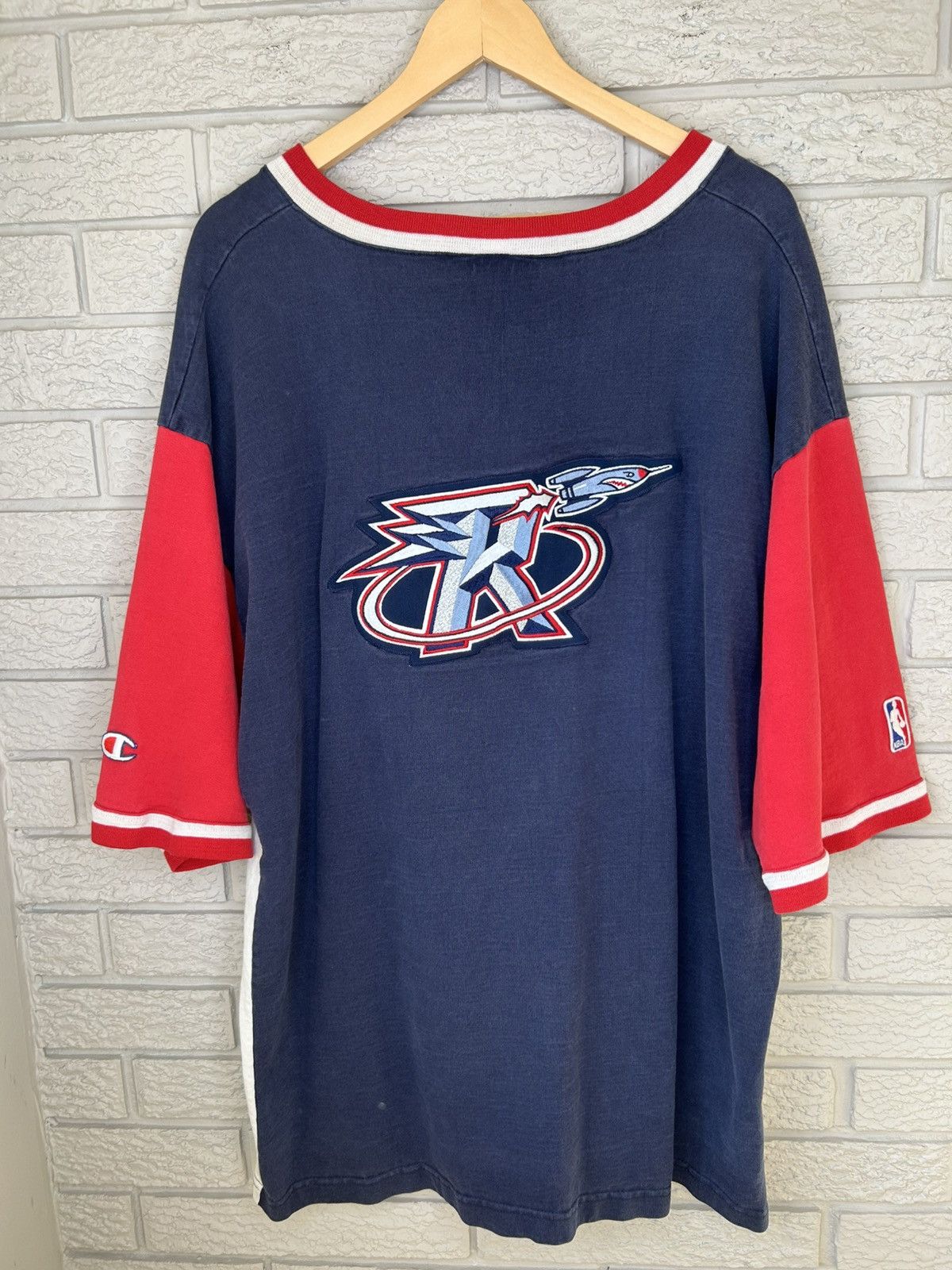 Champion Vintage 90s Champion Houston Rockets NBA Shooting Shirt Size US XXL / EU 58 / 5 - 9 Thumbnail