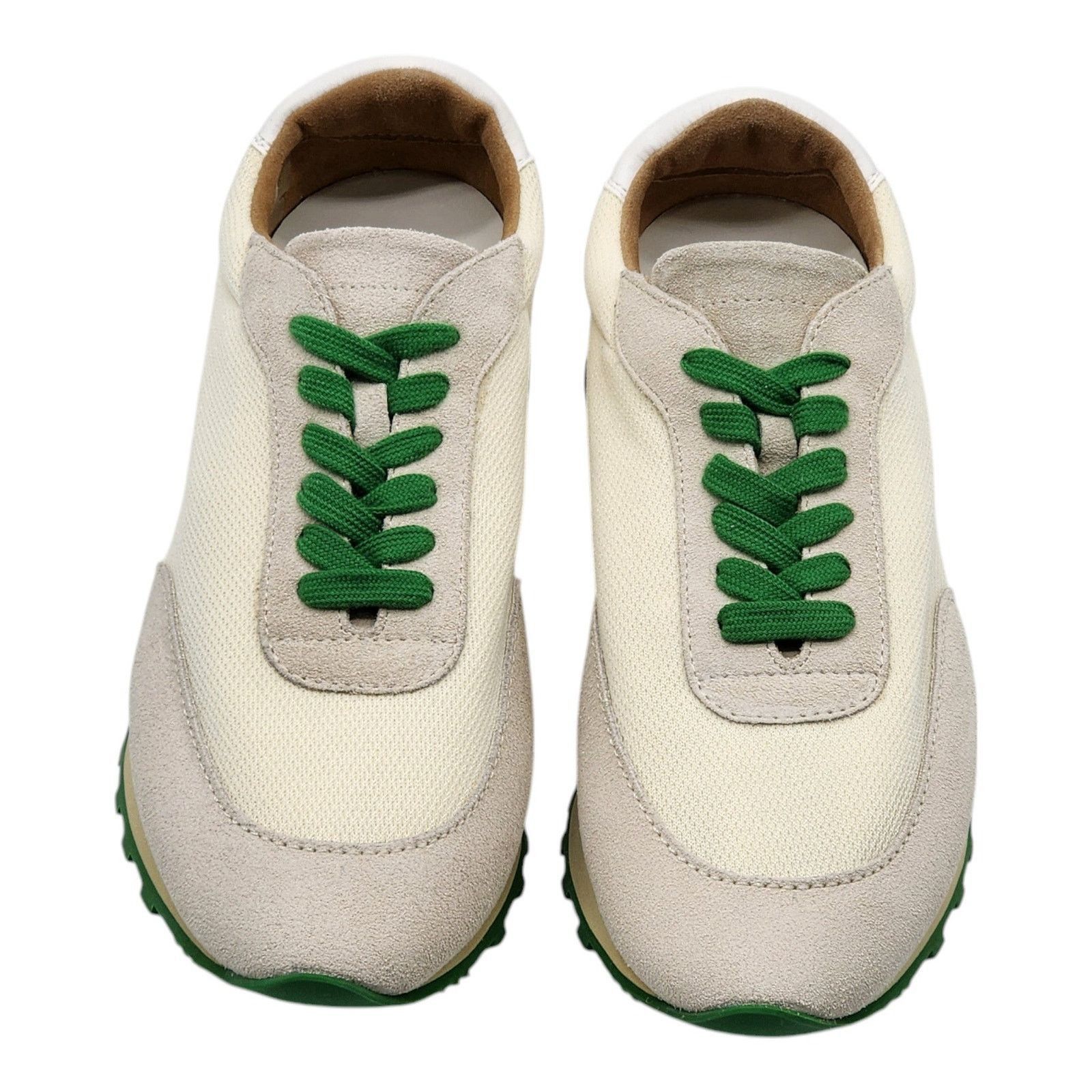 The Row Owen Runner Sneakers - Mesh & Suede - Beige/Green 35.5 Size US 5.5 / IT 35.5 - 4 Thumbnail
