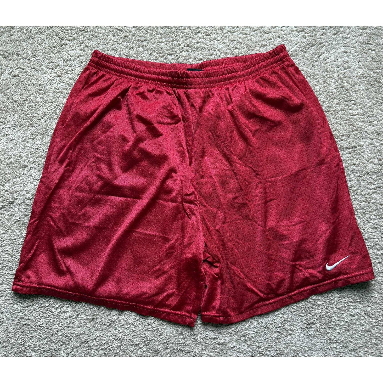 Nike Nike Swoosh Logo Basketball Jersey Shorts Red Men's Size L Size US 38 / EU 54 - 1 Thumbnail