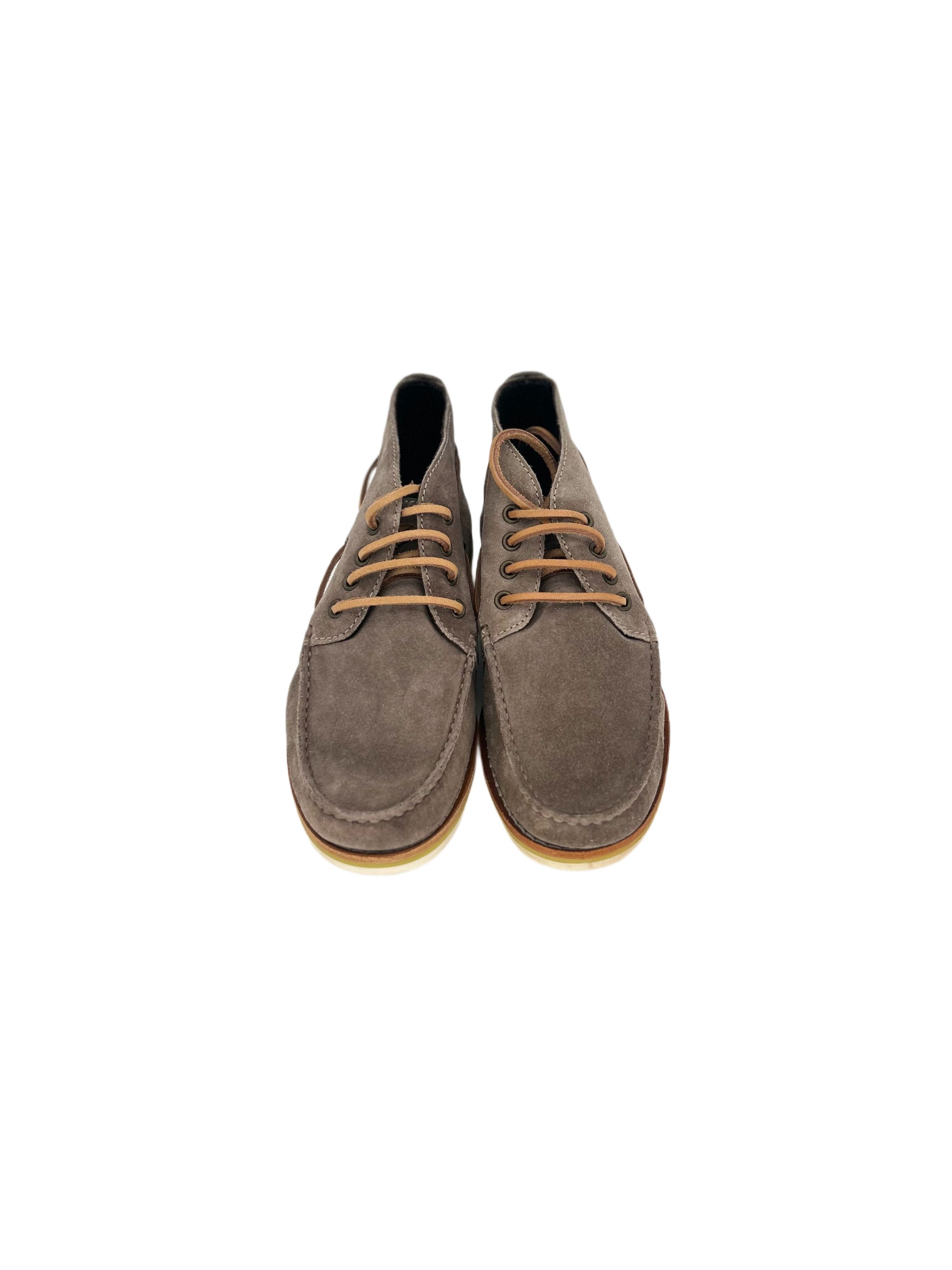 Lanvin Greige Suede Leather Boat Shoes Size US 8 / EU 41 - 4 Thumbnail