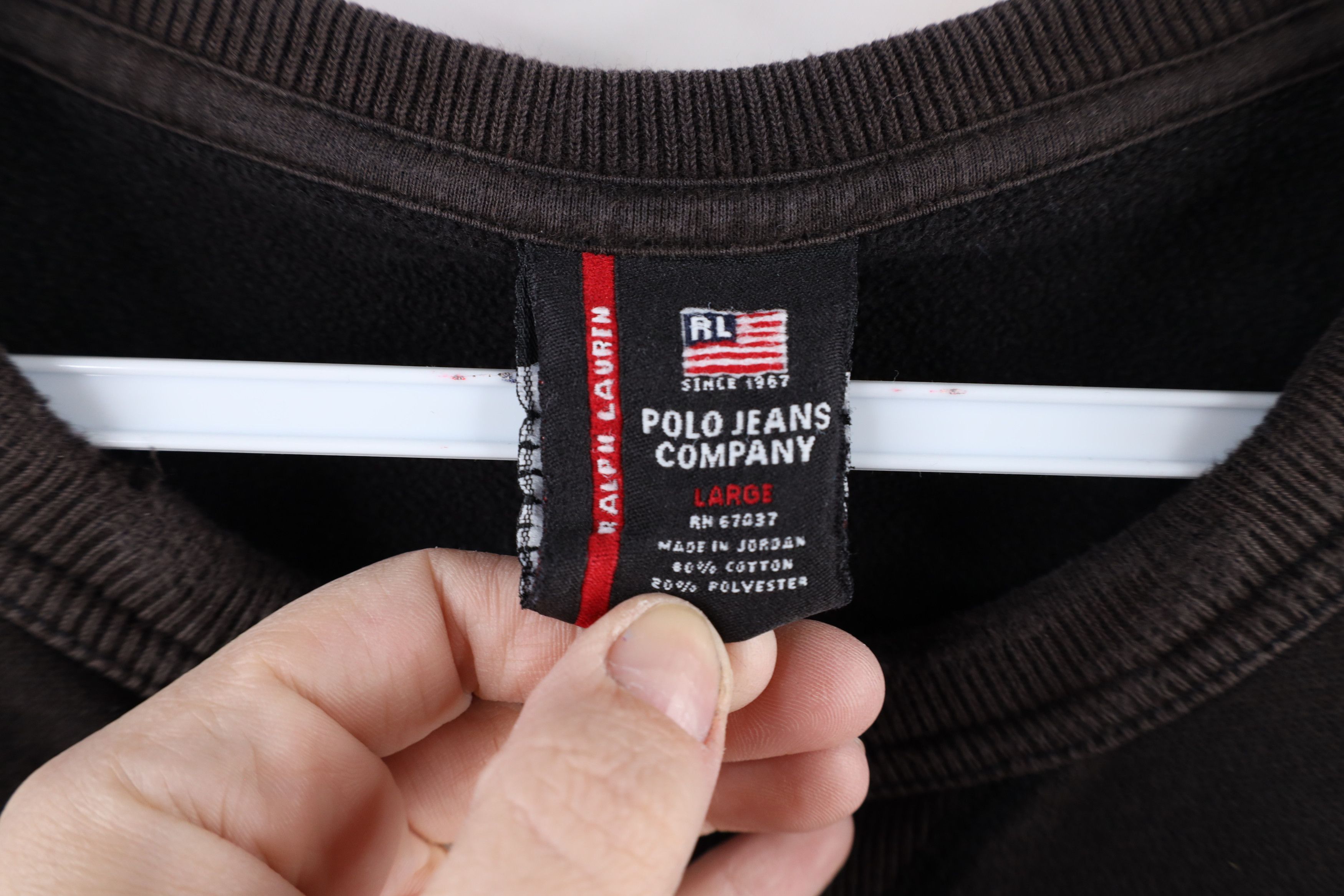 Polo Ralph Lauren Vintage 90s Ralph Lauren Spell Out Crewneck Sweatshirt Black Size US L / EU 52-54 / 3 - 15 Thumbnail