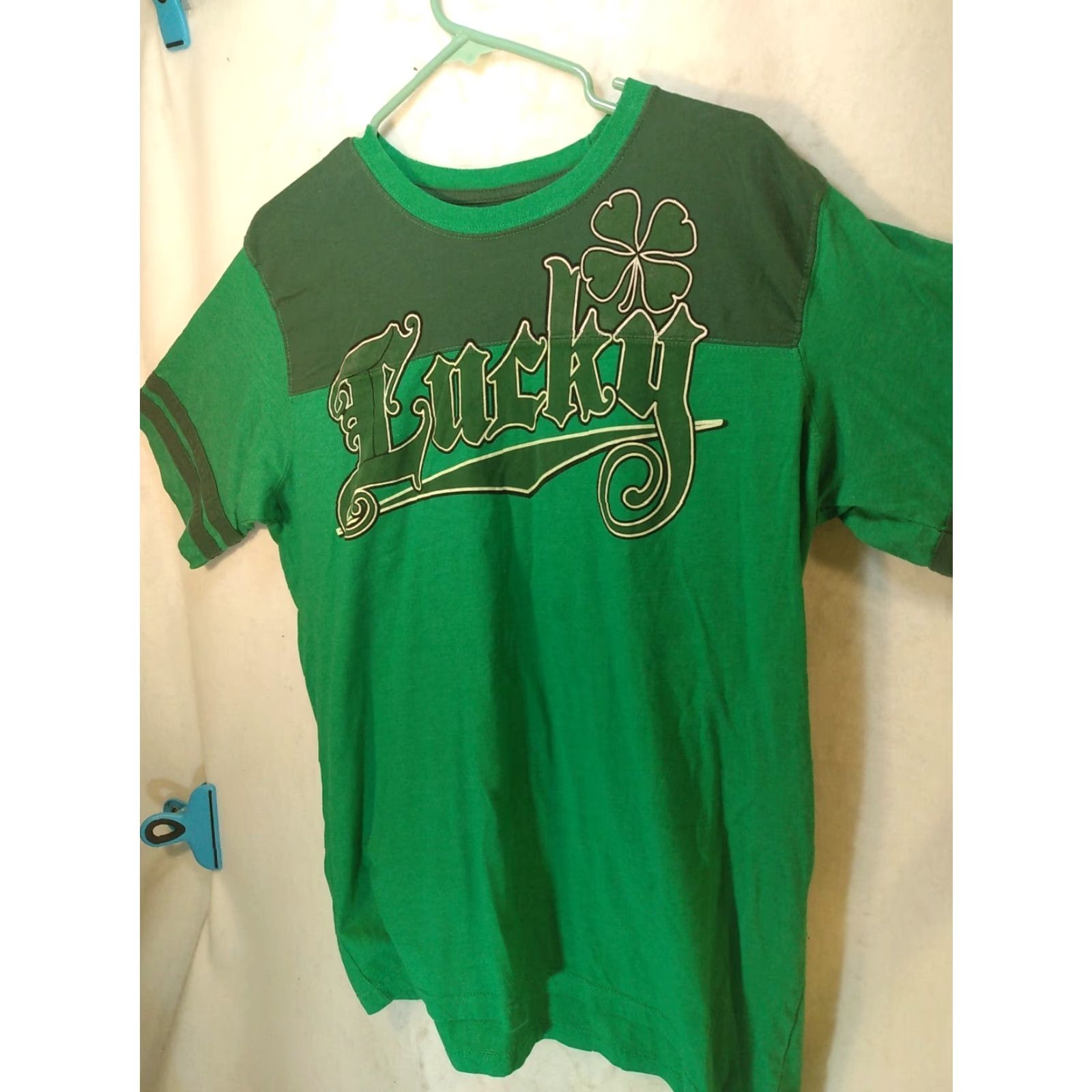 Lucky Brand Lucky Brand T-Shirt Gy Green St. Patty Day 100% cotton L Men XL 20" x 28" SS Green St. Patty Day Shirt Mens Green Size US L / EU 52-54 / 3 - 3 Thumbnail