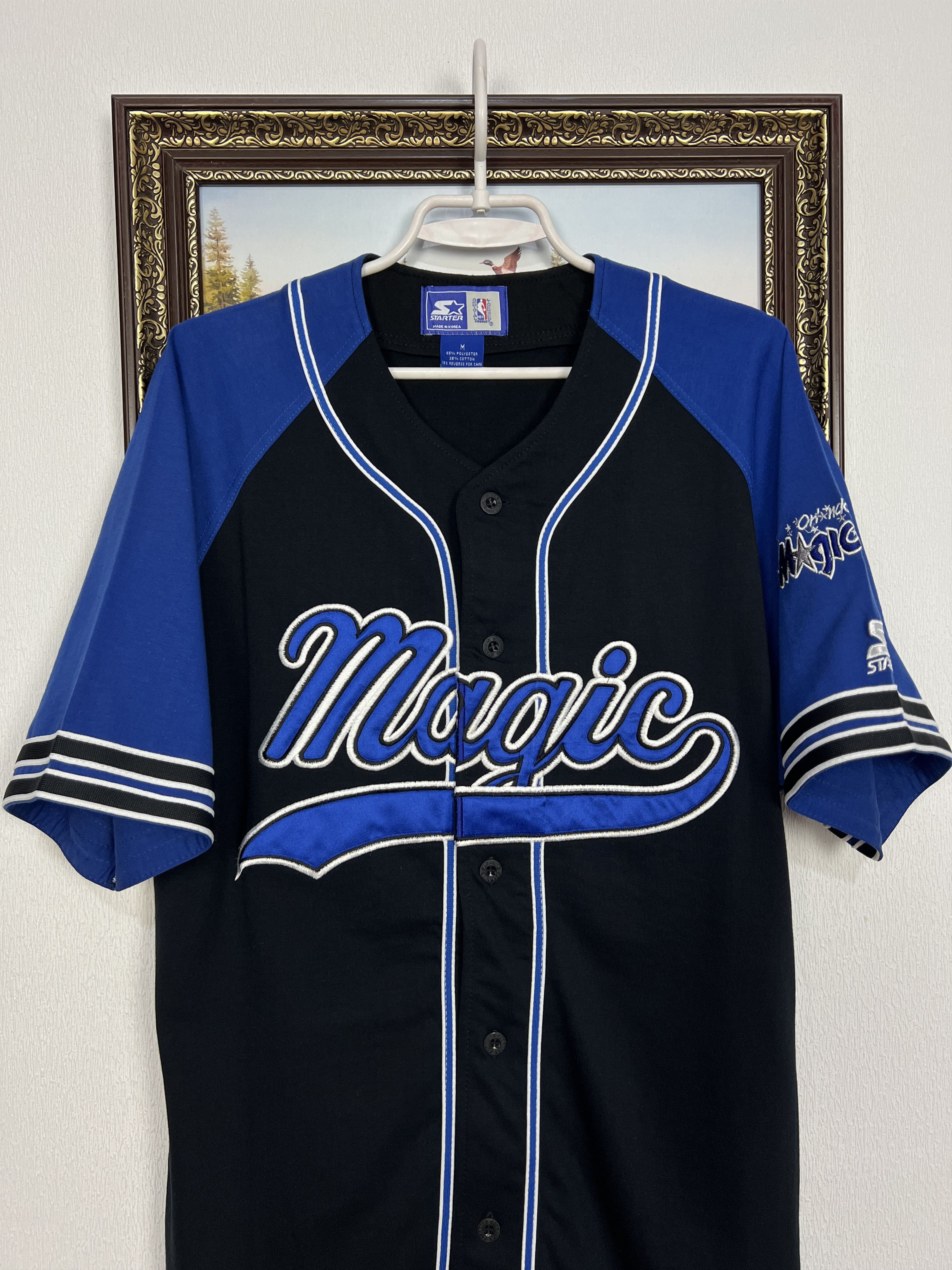 Starter Vintage 90's Orlando Magic NBA Baseball Jersey Trikot Shirt Size US M / EU 48-50 / 2 - 2 Thumbnail