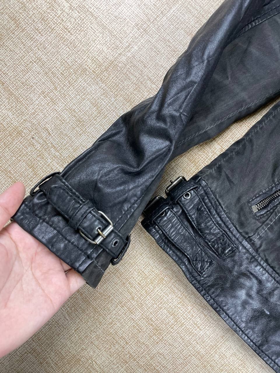 Vintage Vtg Gorgeous & Glamorous Double Collar Half Leather Jacket Size S / US 4 / IT 40 - 9 Thumbnail