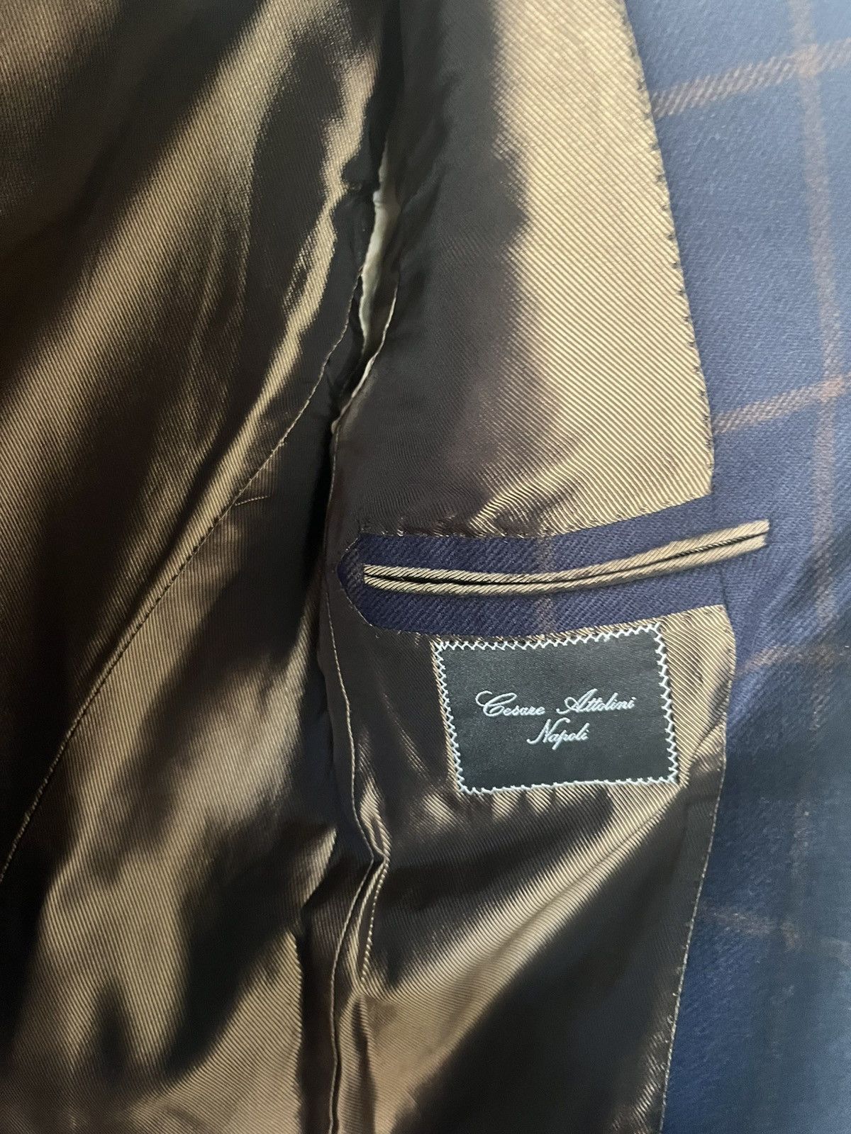 Cesare Attolini Cesare attolini wool blue sports coat size uk 38 Size 38R - 2 Thumbnail