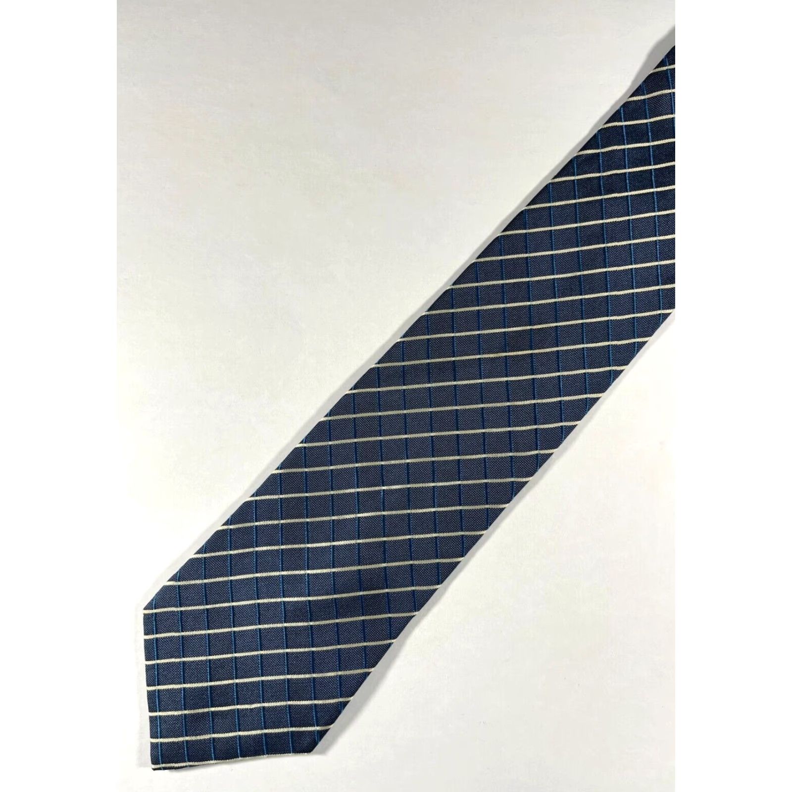 Sulka Sulka Men’s Luxury Silk Tie Geometric Gray Made in France Silk Length 60 Width 3.75" Size ONE SIZE - 3 Thumbnail