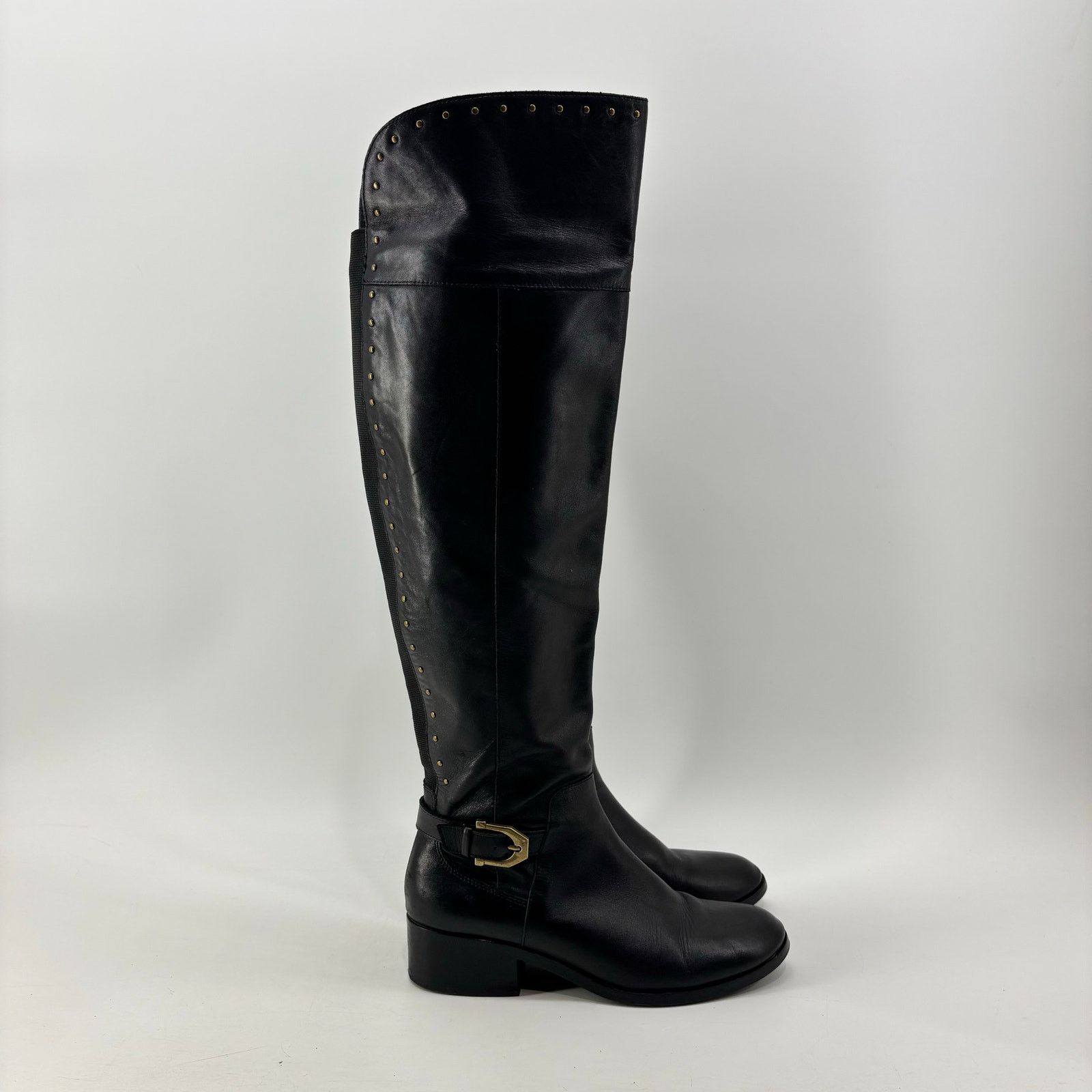 Sam Edelman Sam Edelman Black Knee High Rider Boots Size 8.5 Leather Size US 8.5 / IT 38.5 - 2 Thumbnail