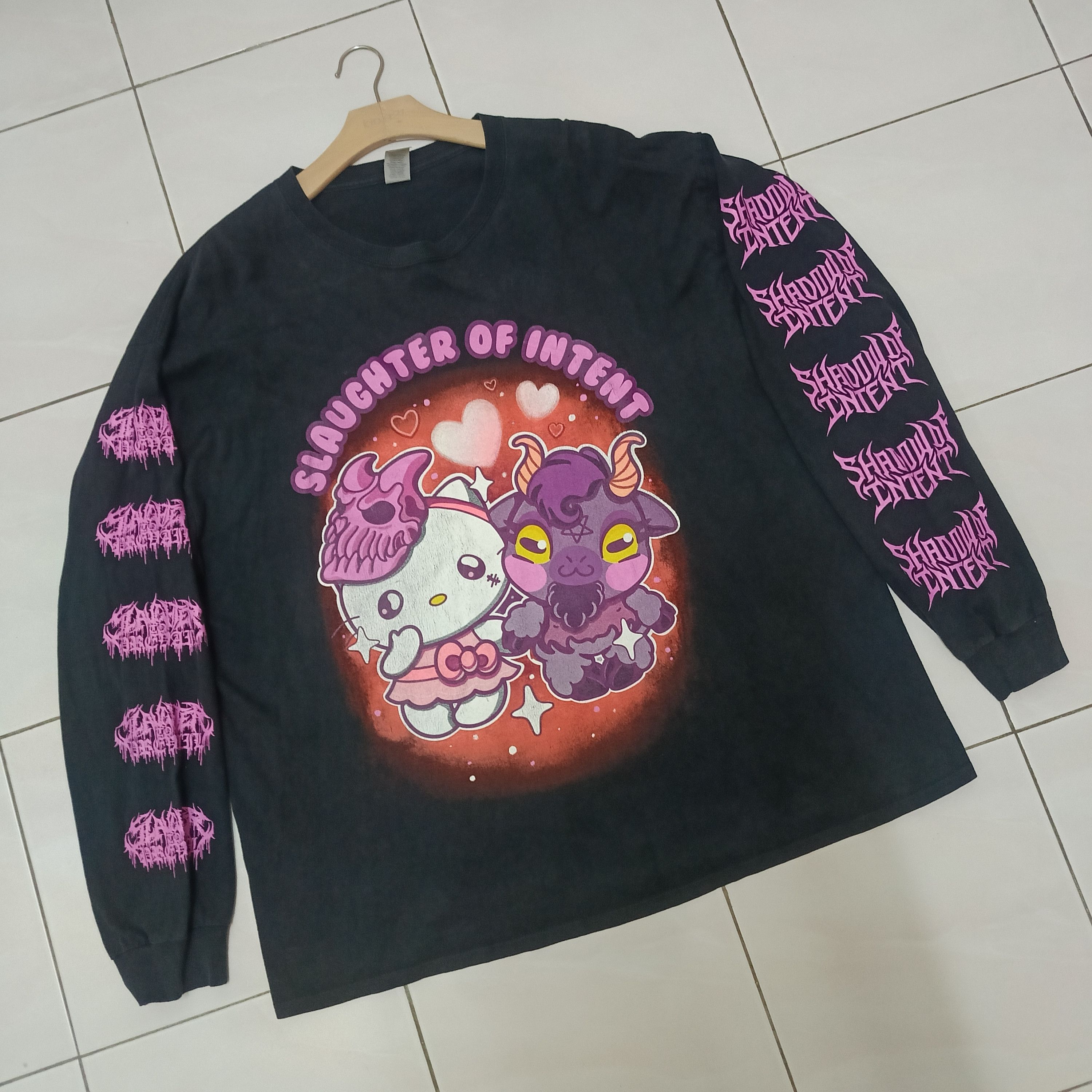 Band Tees Slaughter of Intent X hello Kitty Metal Tee Size US XL / EU 56 / 4 - 1 Thumbnail