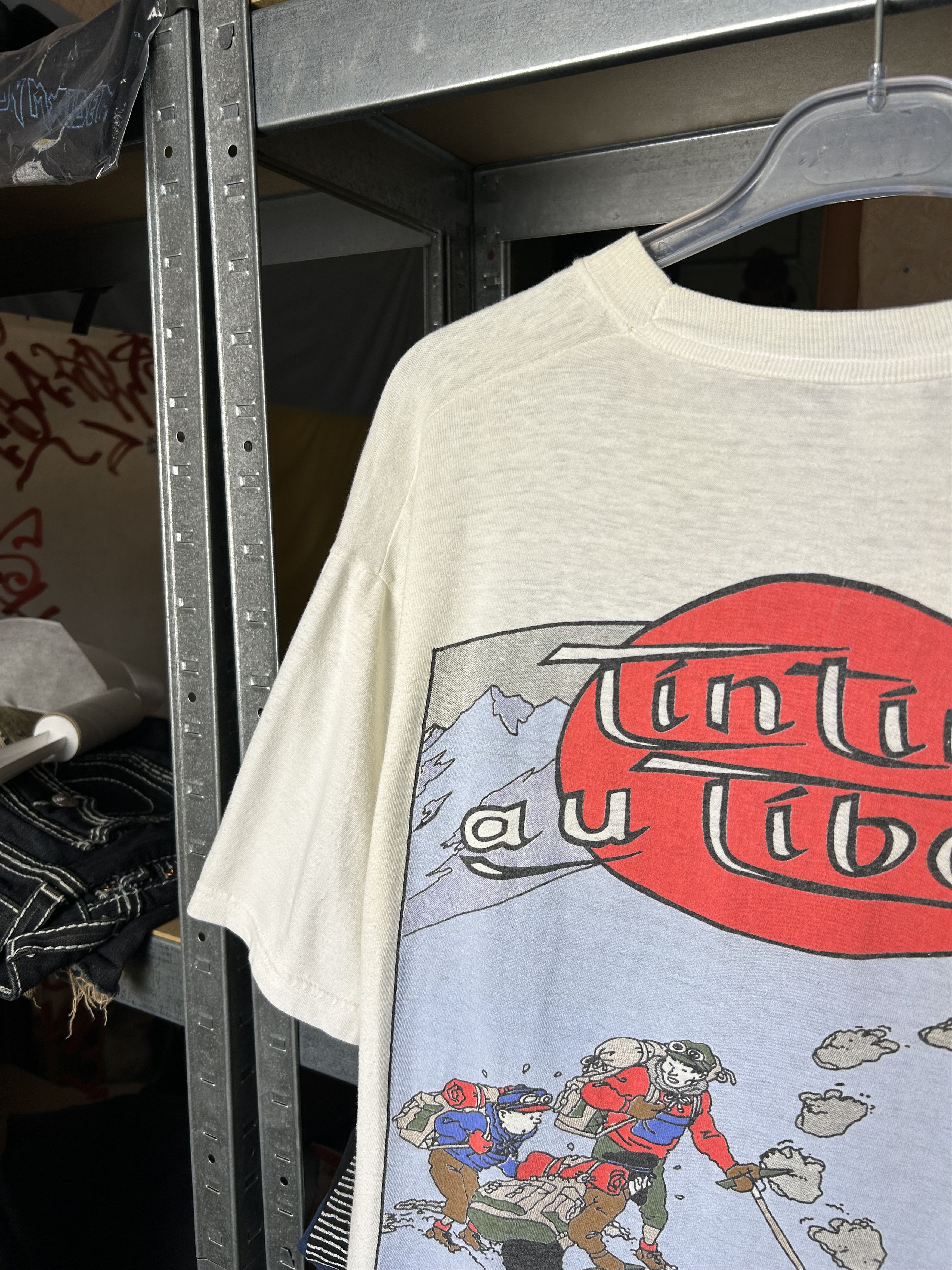 Cartoon Network Vintage 90s Adventures of Tintin in Tibet Cartoon T-shirt Size US XL / EU 56 / 4 - 4 Thumbnail