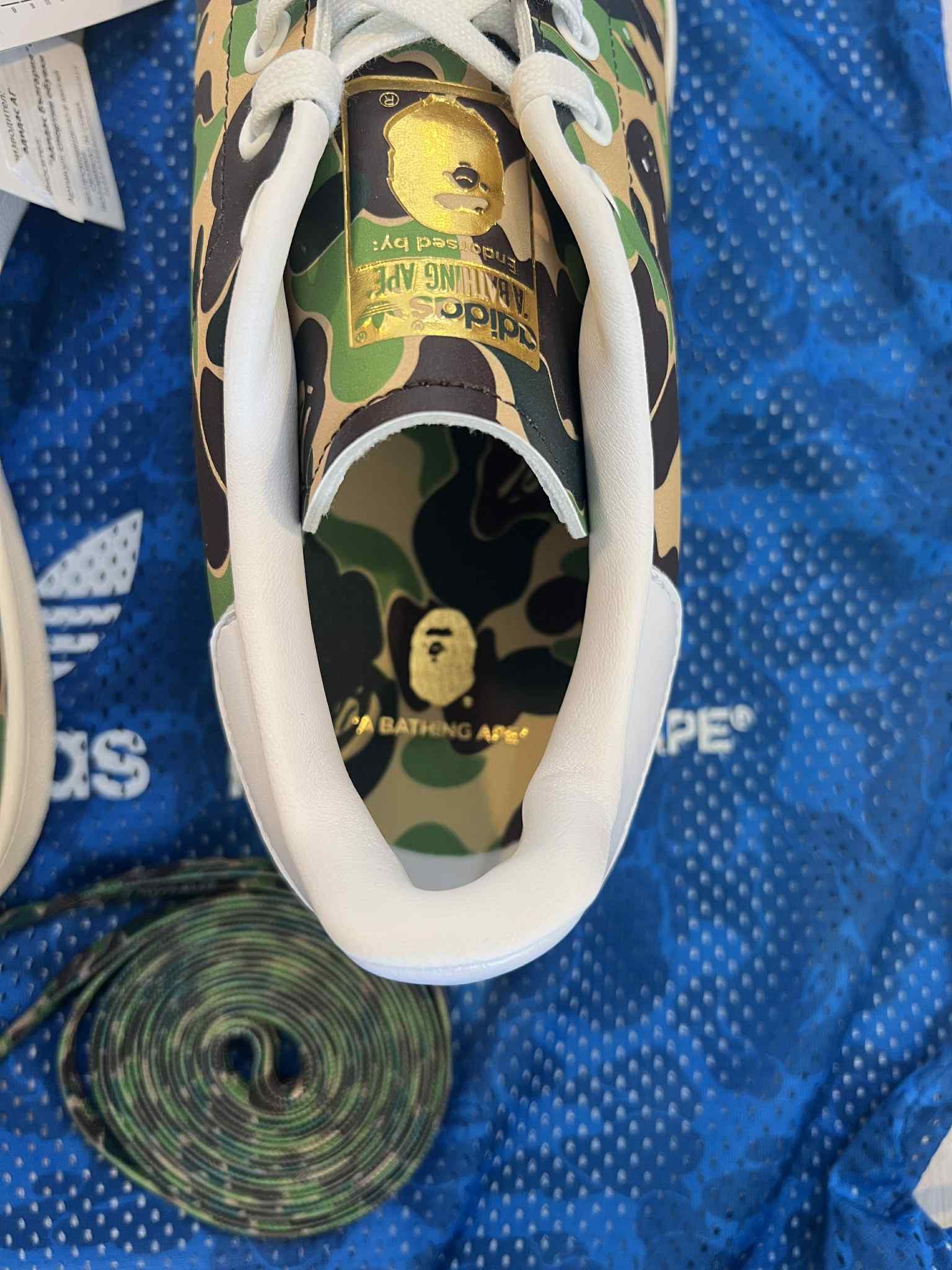 Adidas × Bape Adidas Stan Smith x Bape Shoes Camo 42 / 43 / 44 Size US 9 / EU 42 - 4 Thumbnail