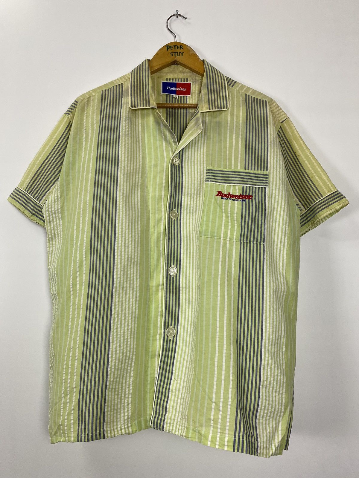 Budweiser × Vintage Vintage Budweiser Button Up Shirt Size US M / EU 48-50 / 2 - 2 Thumbnail