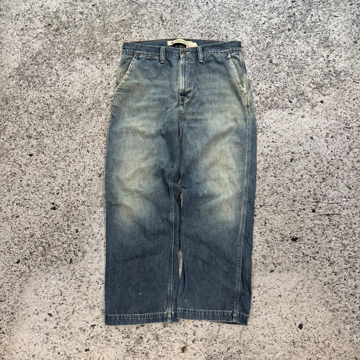 Gap 2000s Y2K Gap Urban Utility Faded Thrashed Jeans ERD Grunge Size US 34 / EU 50 - 1 Thumbnail