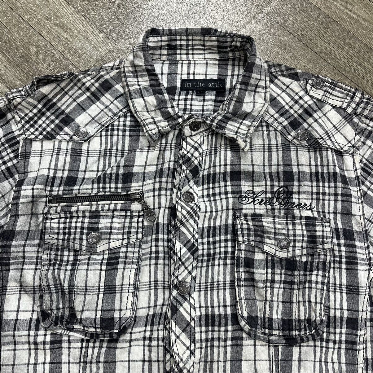 In The Attic 2000s In The Attic Plaid Grunge Gothic Punk Lgb Style Shirt Size US L / EU 52-54 / 3 - 3 Thumbnail