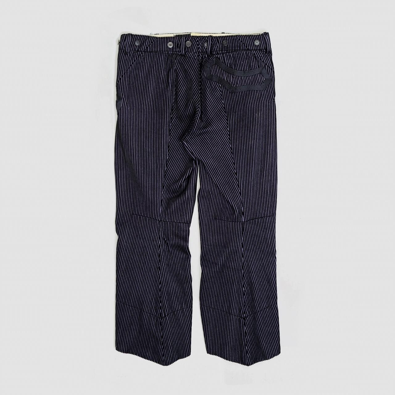 Number (N)ine spring summer 2009 Midnight Blue Corduroy Cropped Pants Size US 32 / EU 48 - 2 Thumbnail