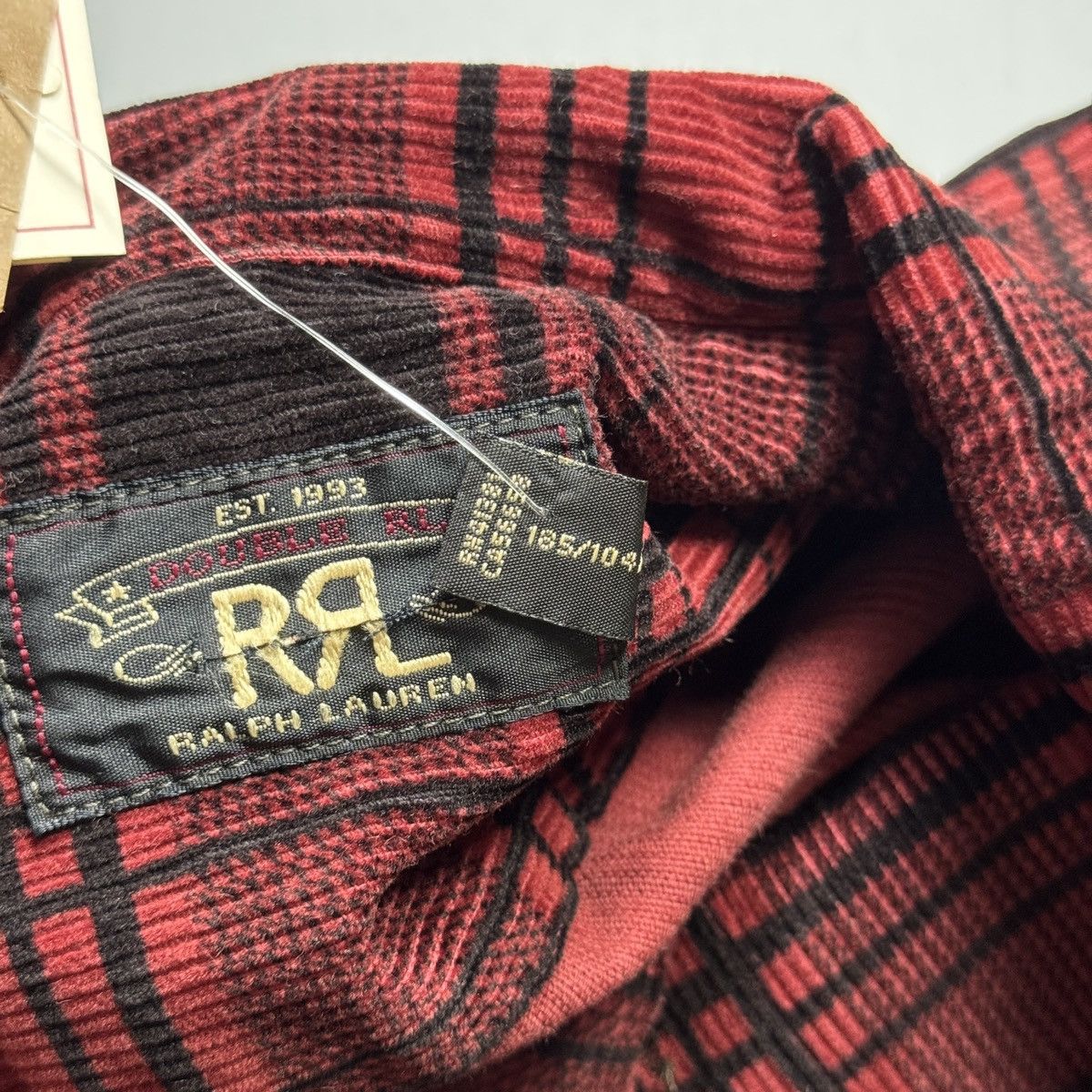 RRL Ralph Lauren RRL - Corduroy Monterey Checked Camp Shirt Size US XL / EU 56 / 4 - 14 Thumbnail