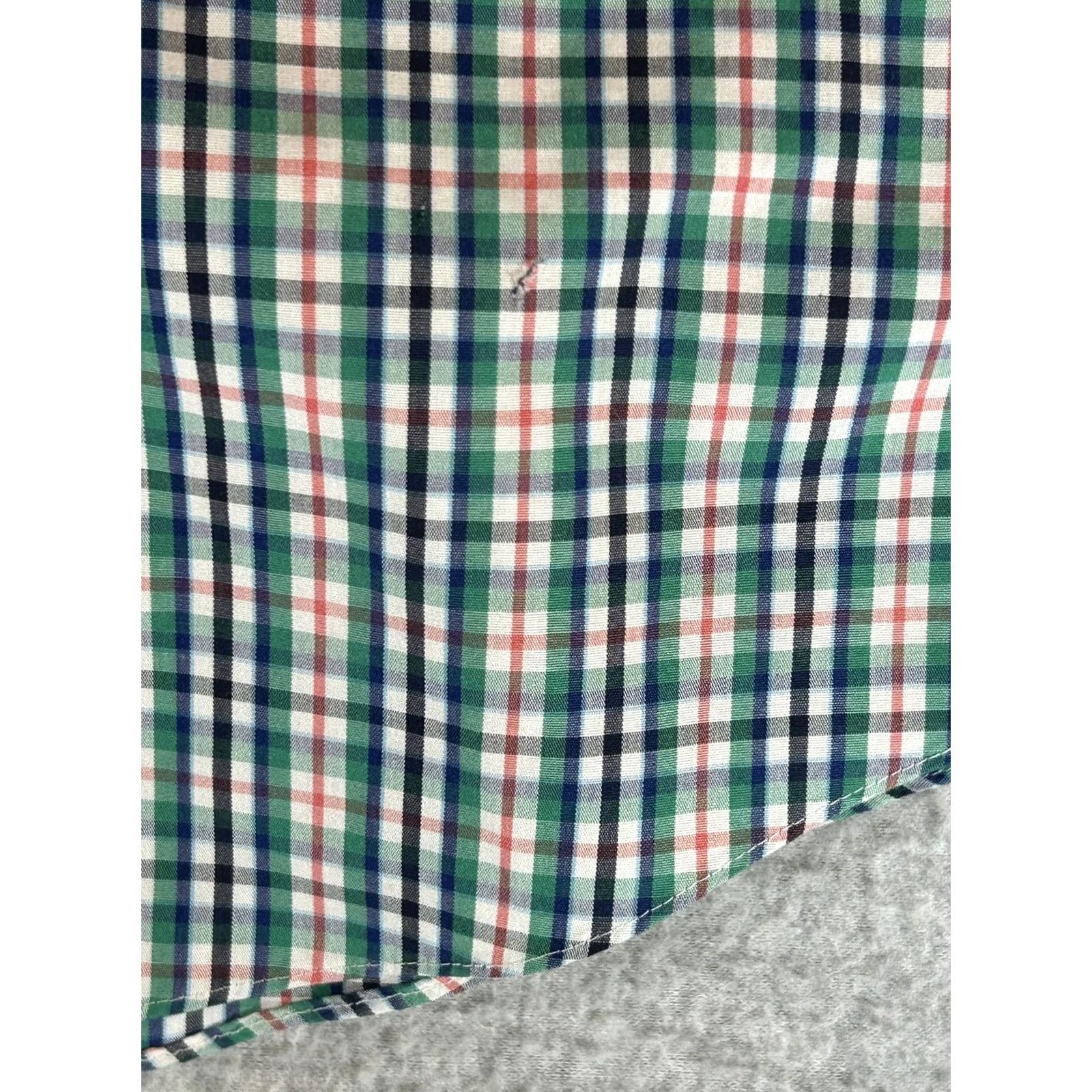 Brooks Brothers Brooks Brothers Shirt Mens Large Green Plaid Short Sleeve Button 346 Cotton Camp Size US L / EU 52-54 / 3 - 4 Thumbnail