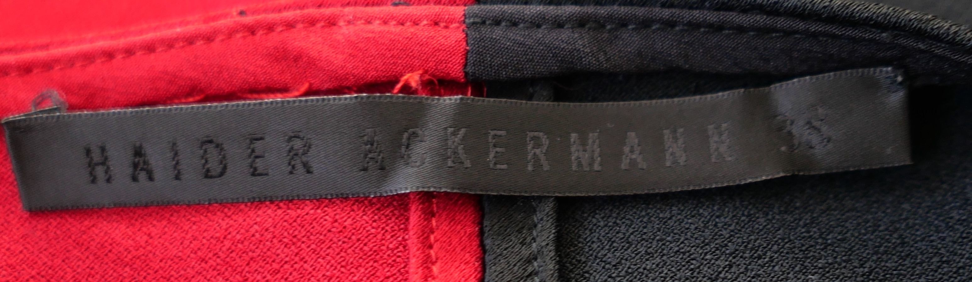 Haider Ackermann Haider Ackermann SS18 Red & Black Vest Top Size XS / US 0-2 / IT 36-38 - 4 Thumbnail
