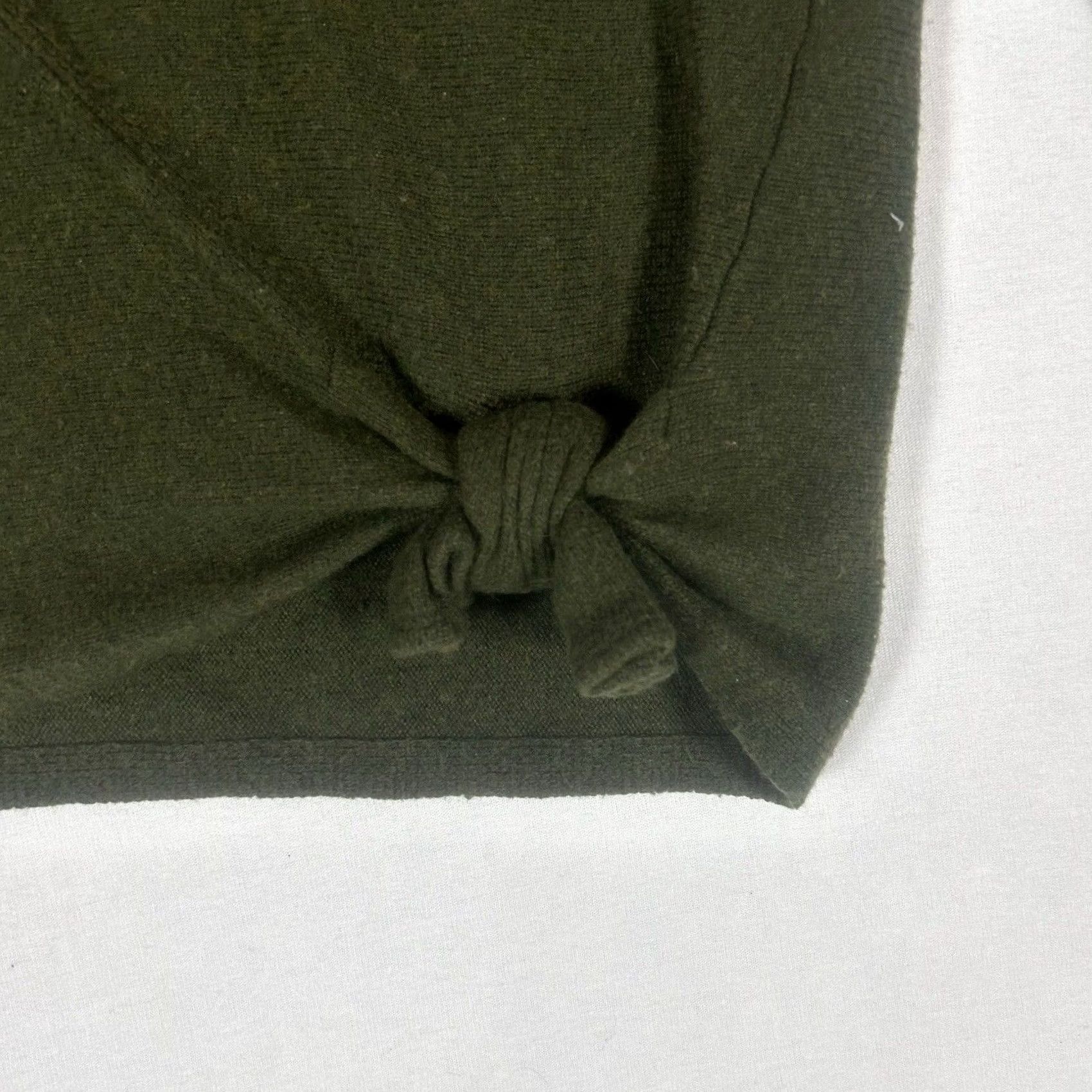J.Crew J.CREW Wool Blend Sweater Womens Small Green Front Tie Long Sleeve Tunic Casual Size S / US 4 / IT 40 - 6 Thumbnail