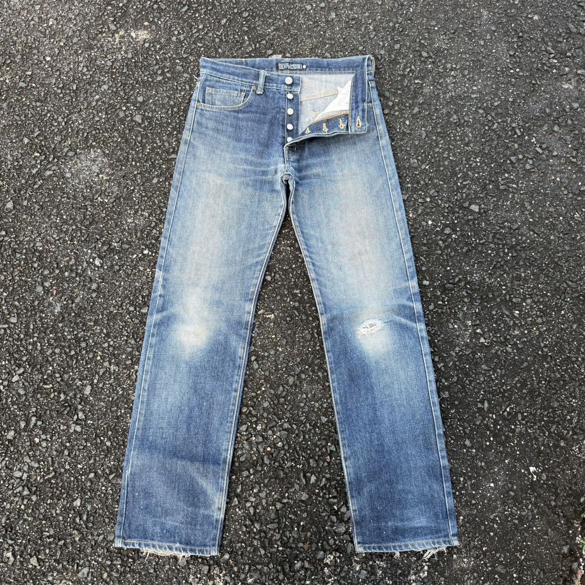 Deluxeware VINTAGE DULEXE CLOTHING FADED JEAN DENIM PANTS Size US 31 - 1 Thumbnail