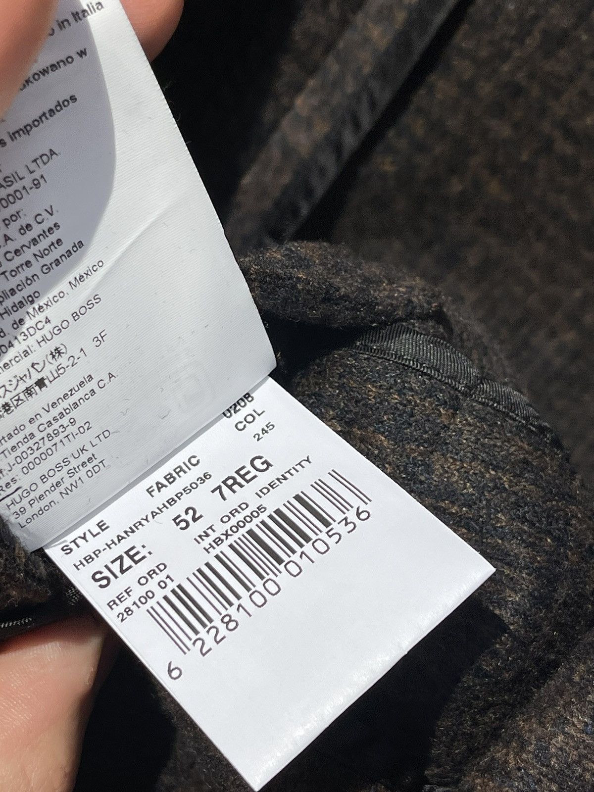 Hugo Boss 2022 Boss jersey jacket brown blazer wool Size 42R - 17 Thumbnail