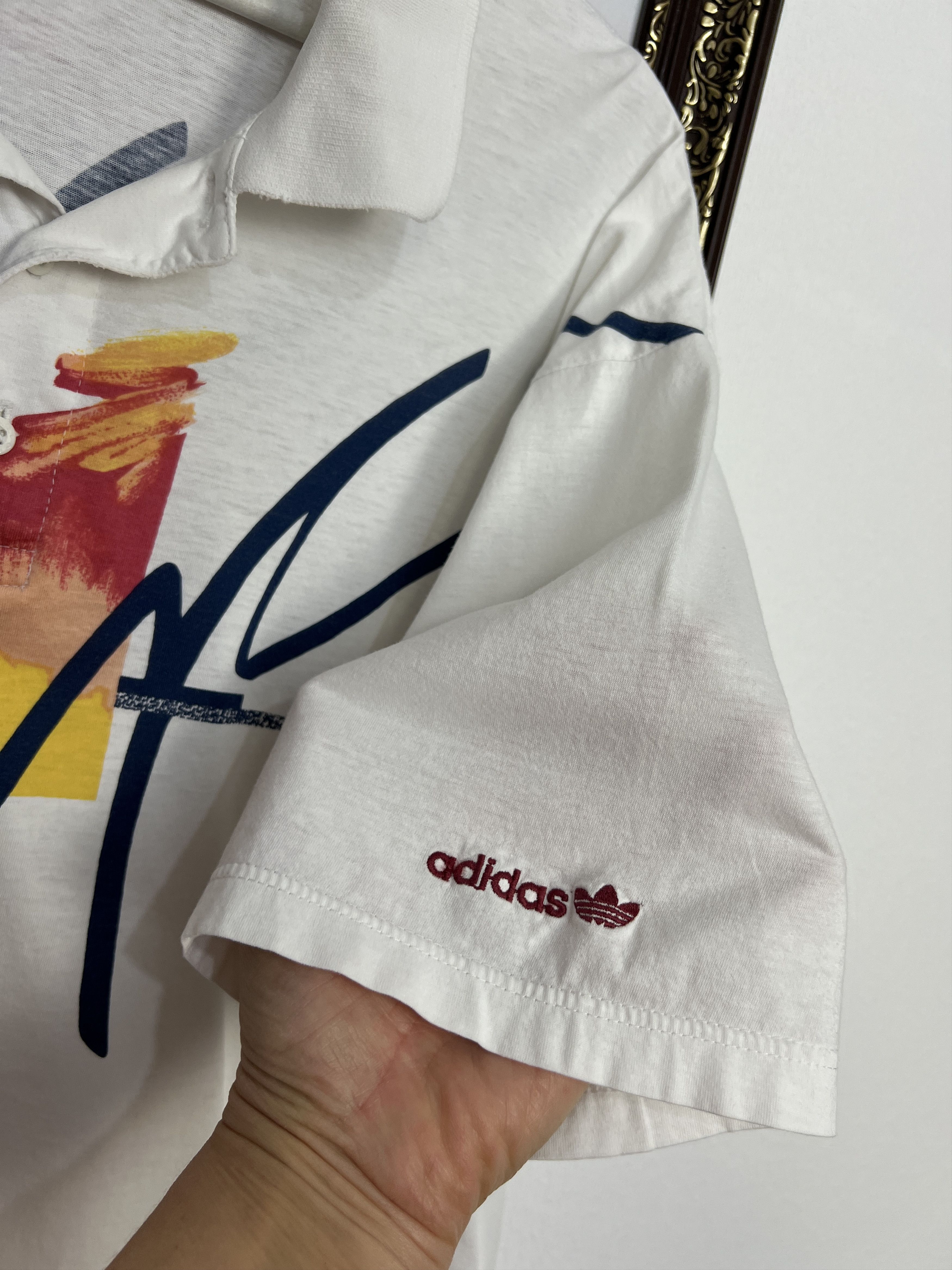 Adidas Vintage 90's Edberg Lendl Agassi Tennis Polo Shirt Jersey Size US XL / EU 56 / 4 - 4 Thumbnail