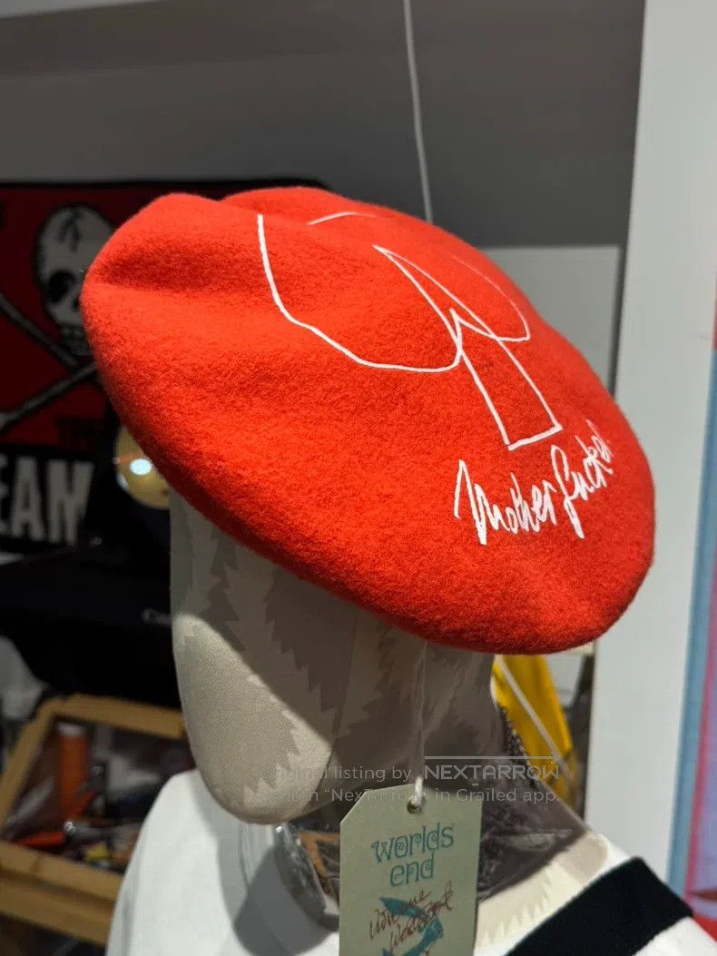 Vivienne Westwood Vivienne Westwood WE Exclusive Red Spade Wool Beret Size ONE SIZE - 3 Thumbnail