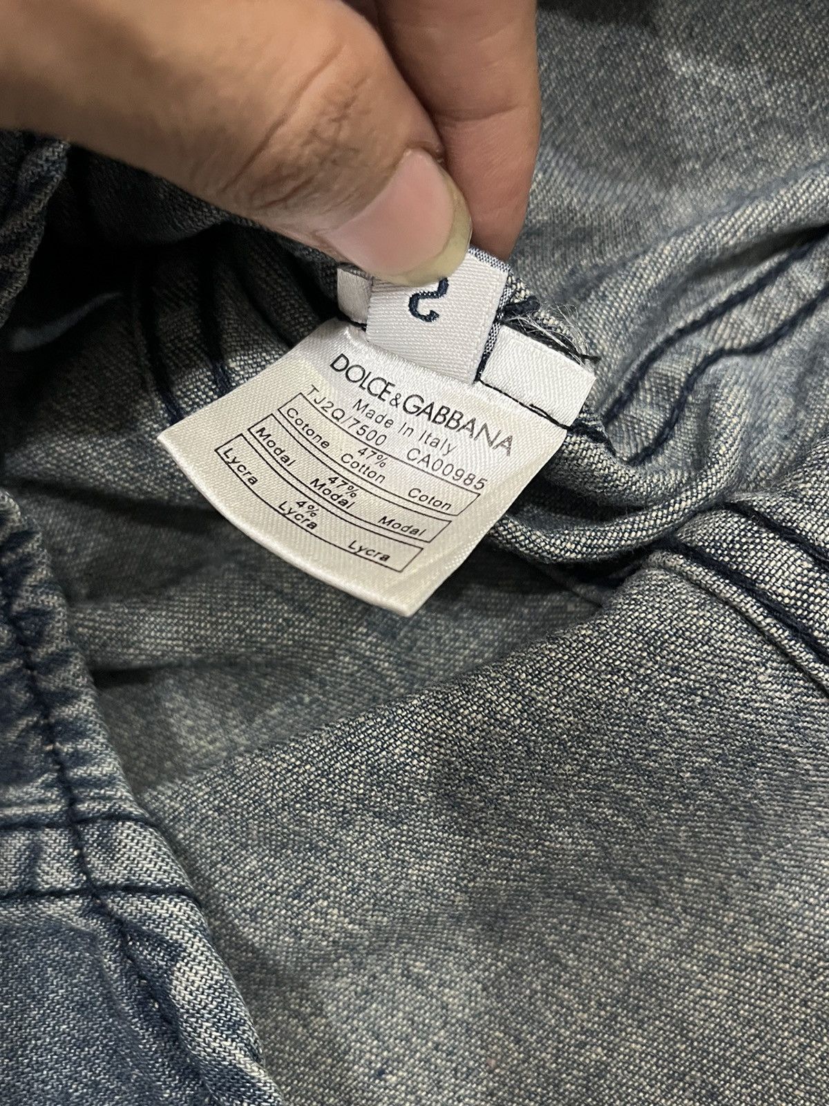 Dolce & Gabbana Dolce & Gabbana Chambray Cowboy Denim Button Up Shirt Size M / US 6-8 / IT 42-44 - 7 Thumbnail