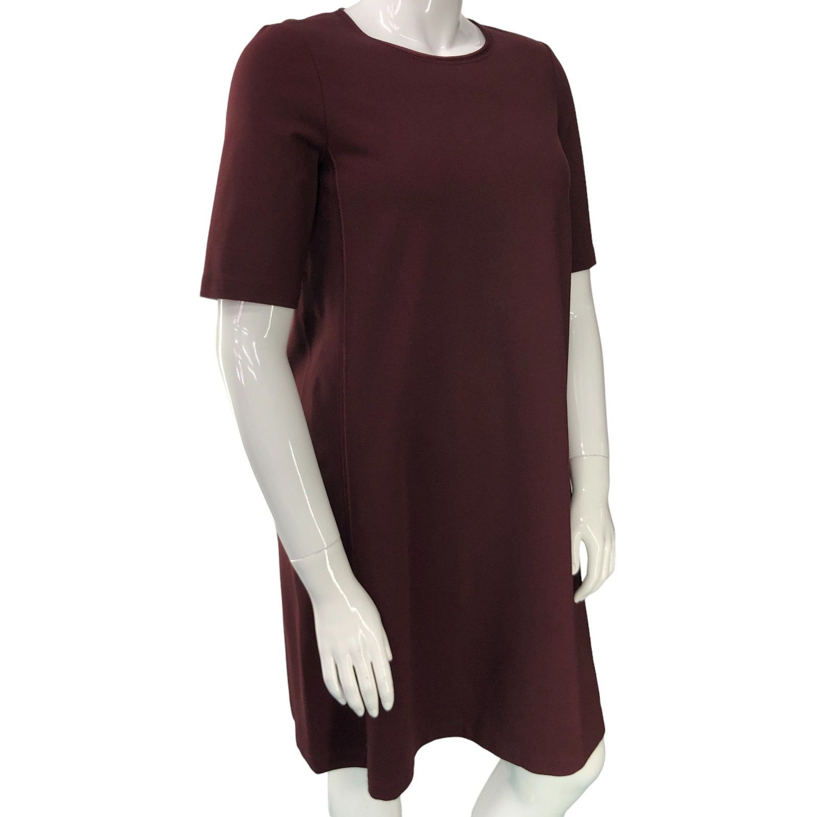 Lafayette 148 Lafayette 148 Size M Dress Shift Burgundy Back Zip Ponte Size M / US 6-8 / IT 42-44 - 18 Thumbnail