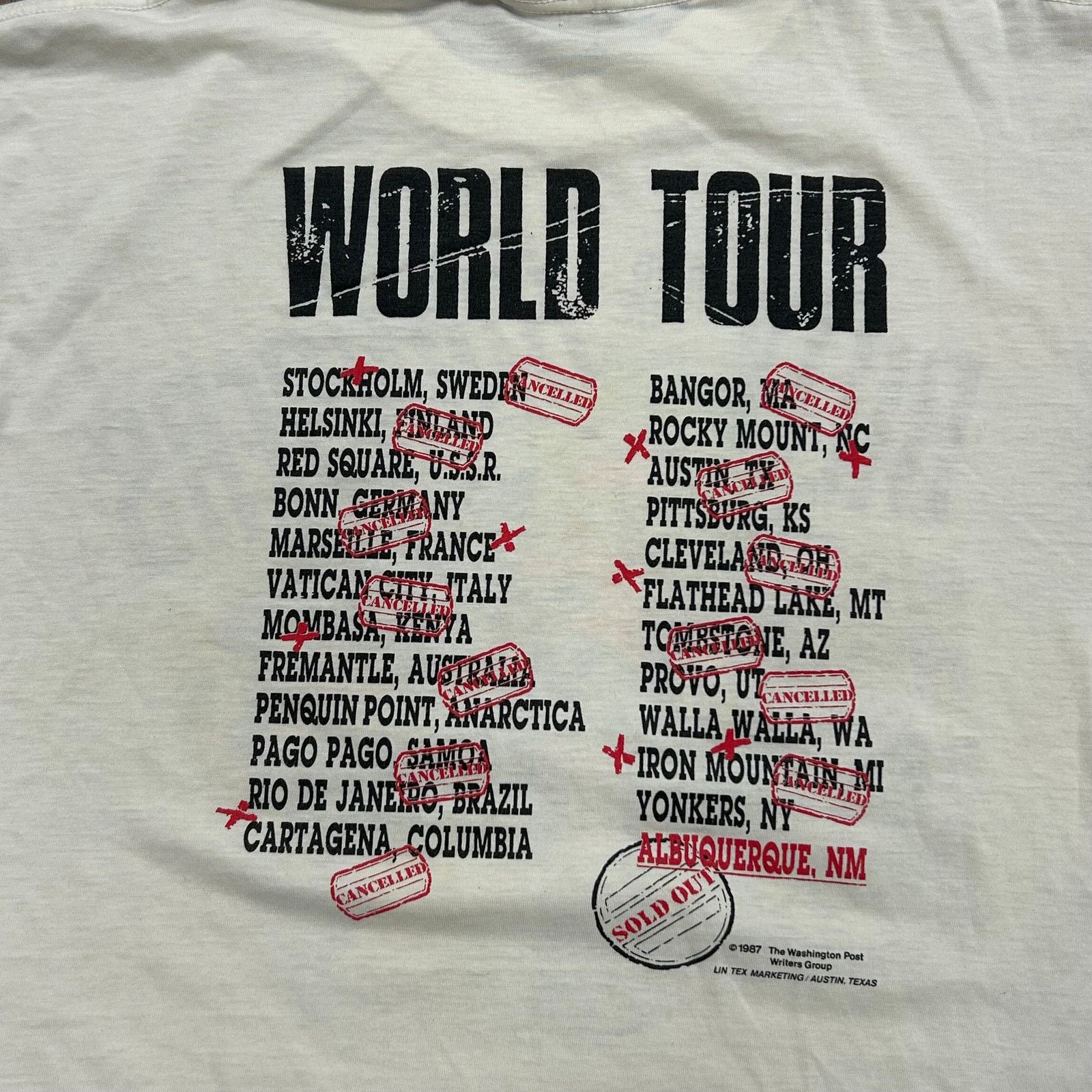Vintage vintage 1987 "Billy and the Boingers World Tour" tee Small Size US M / EU 48-50 / 2 - 3 Thumbnail