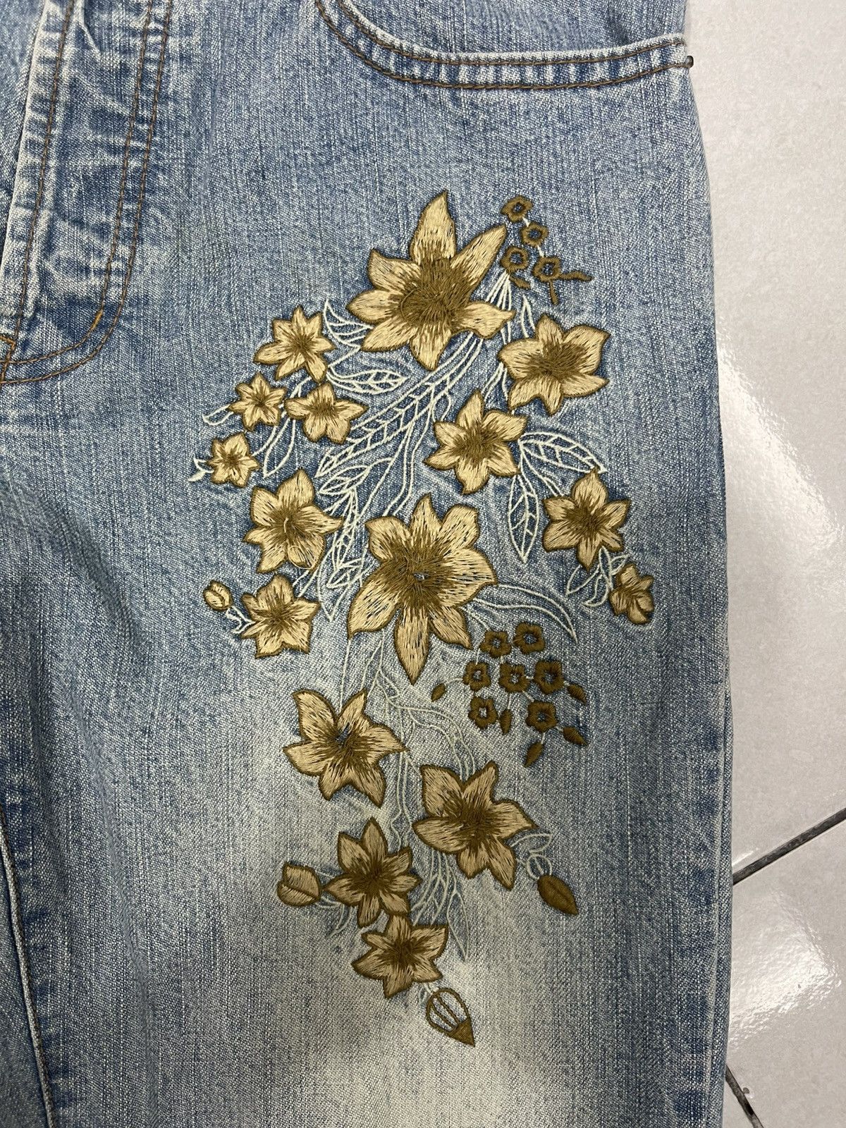 Morgan Homme Archival Morgan Homme Floral Embroidered Flare Denim Size US 30 / EU 46 - 2 Thumbnail