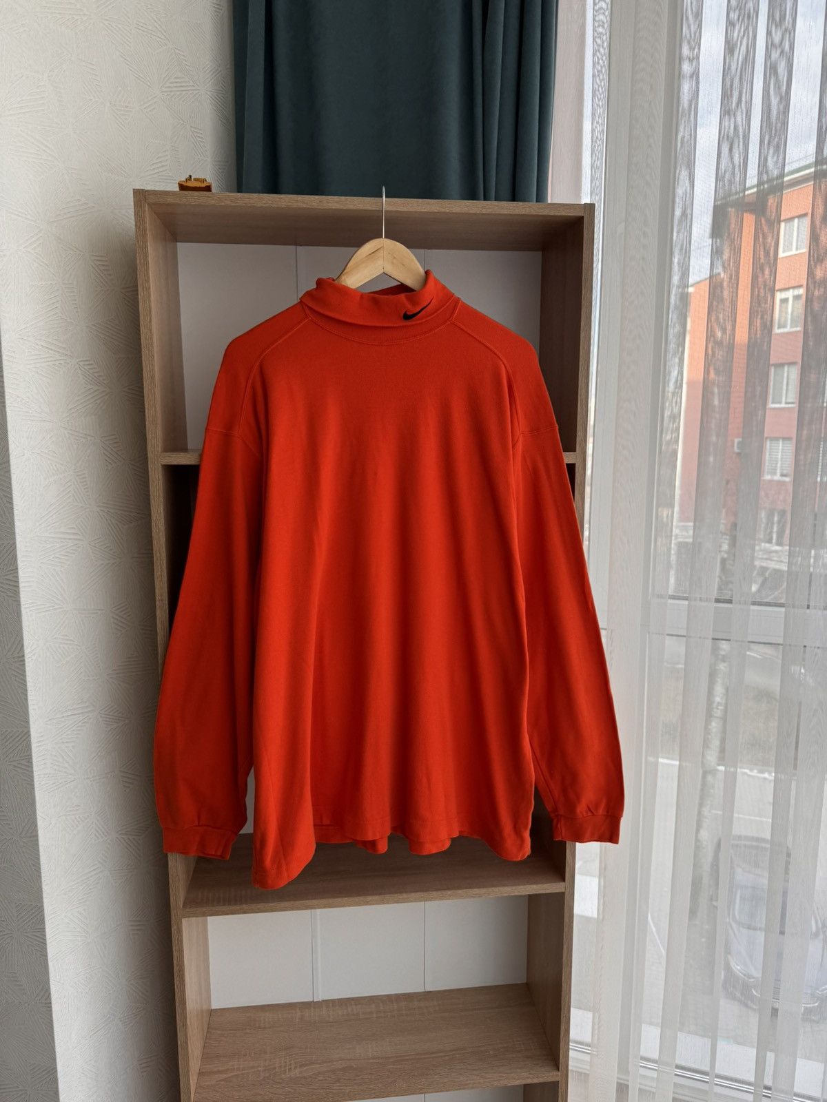 Nike × Vintage Vintage Nike Swoosh Orange Japanese Turtleneck Size US XL / EU 56 / 4 - 1 Thumbnail
