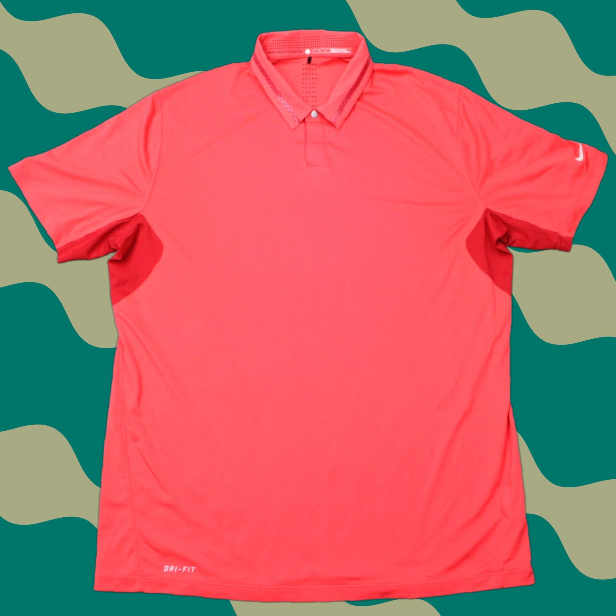 Nike Nike Tiger Woods Polo Shirt Men L Red Dri-Fit Short Sleeve Golf Shirt BWRiese Size US L / EU 52-54 / 3 - 1 Thumbnail