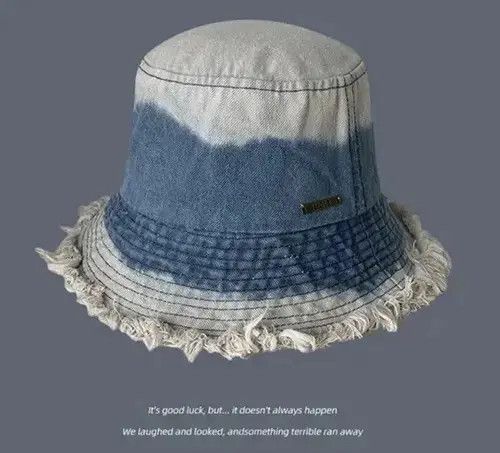 VIBE Unisex Denim Bucket Hats Size ONE SIZE - 4 Thumbnail
