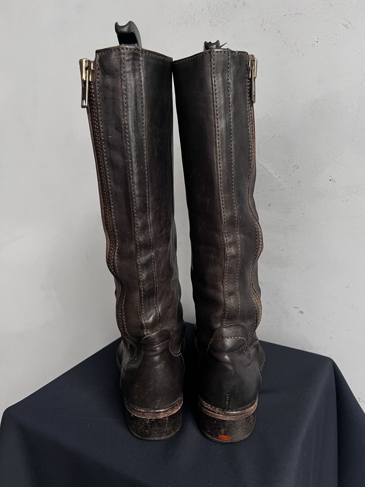 MoMA Moma Leather Tall Brown Boots Zipper Vintage Size US 8 / IT 38 - 7 Thumbnail