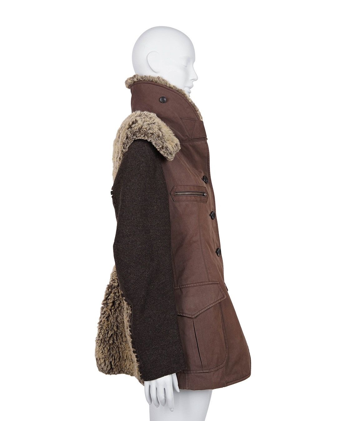 Issey Miyake Issey Miyake F/W1997 Fur Attached Jacket Size L / US 10 / IT 46 - 8 Thumbnail