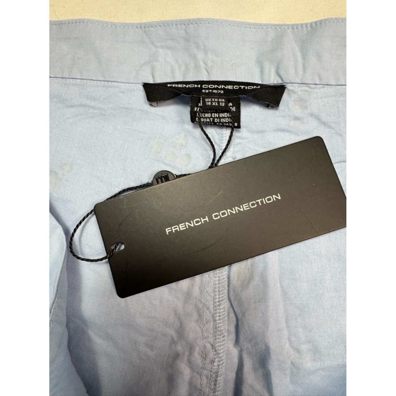 French Connection NWT New French Connection Rhodes Embroidered Cotton Blue Sh Size 34" / US 12 / IT 48 - 6 Thumbnail