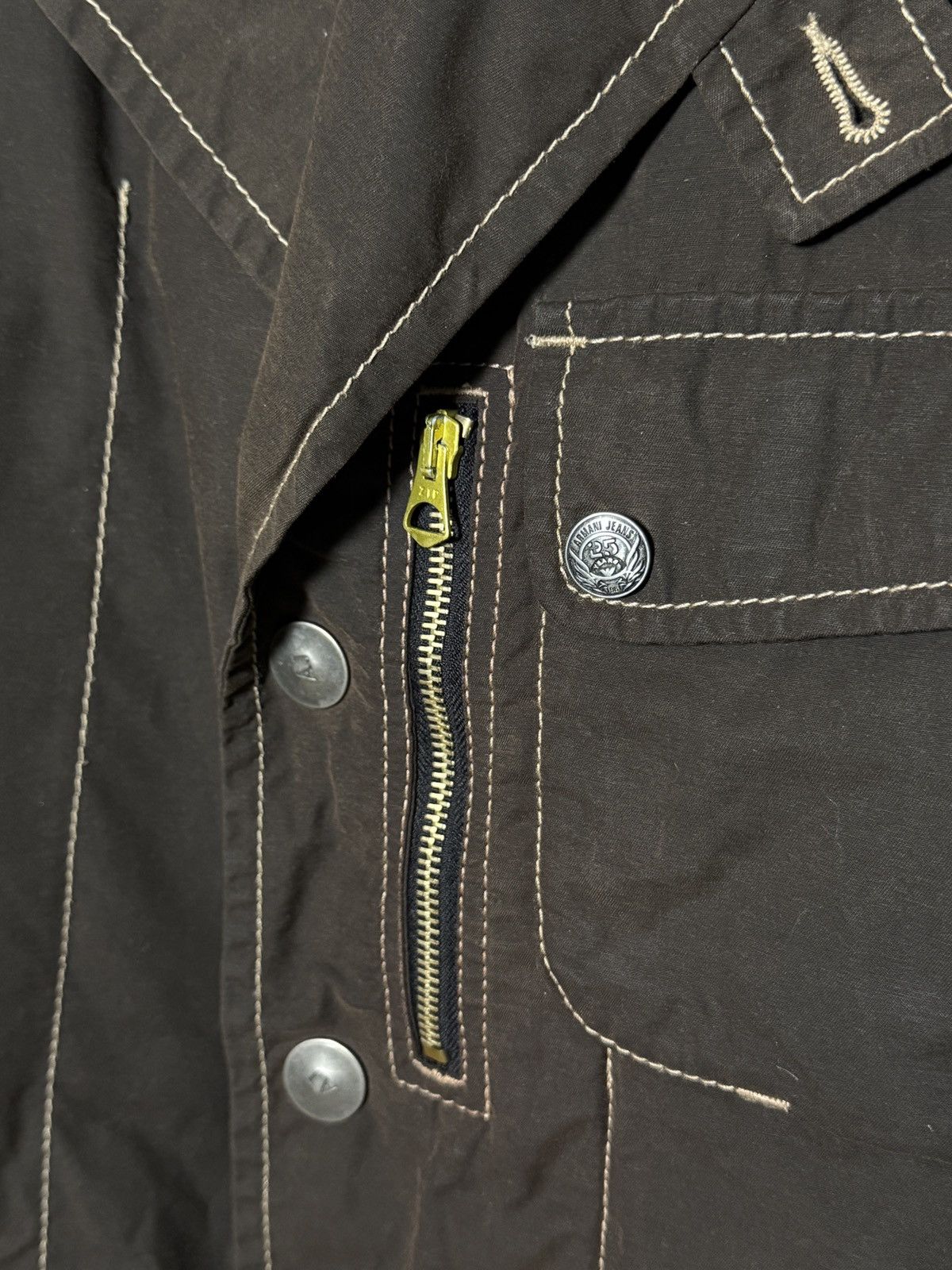 Giorgio Armani Armani waxed/polyurethane-coated multipocket field jacket Size US L / EU 52-54 / 3 - 6 Thumbnail