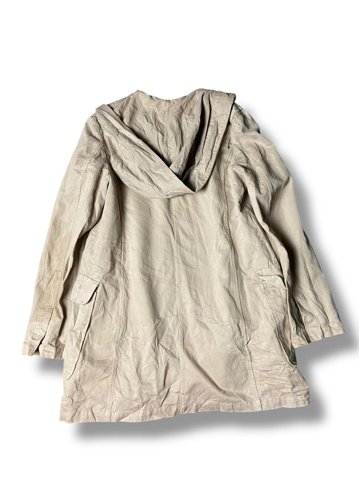 Japanese Brand Vintage SUNAO KUWAHARA Hooded Coat (140) Size US XXS / EU 40 - 2 Thumbnail