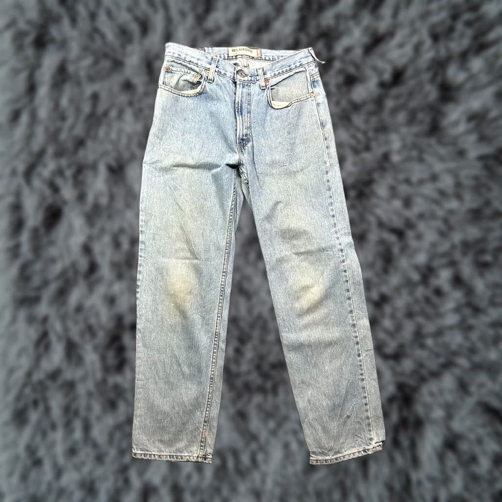 Levi's × Supreme Supreme Levis Pinstripe 550 Jeans blue | Grailed