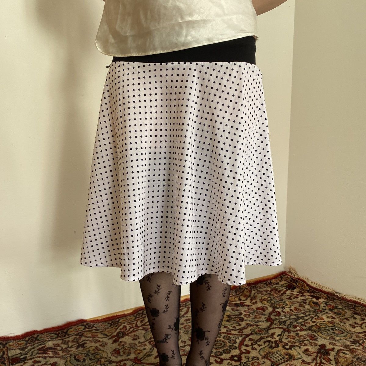 Vintage Vintage dotted midi skirt Size 27" / US 4 / IT 40 - 3 Thumbnail