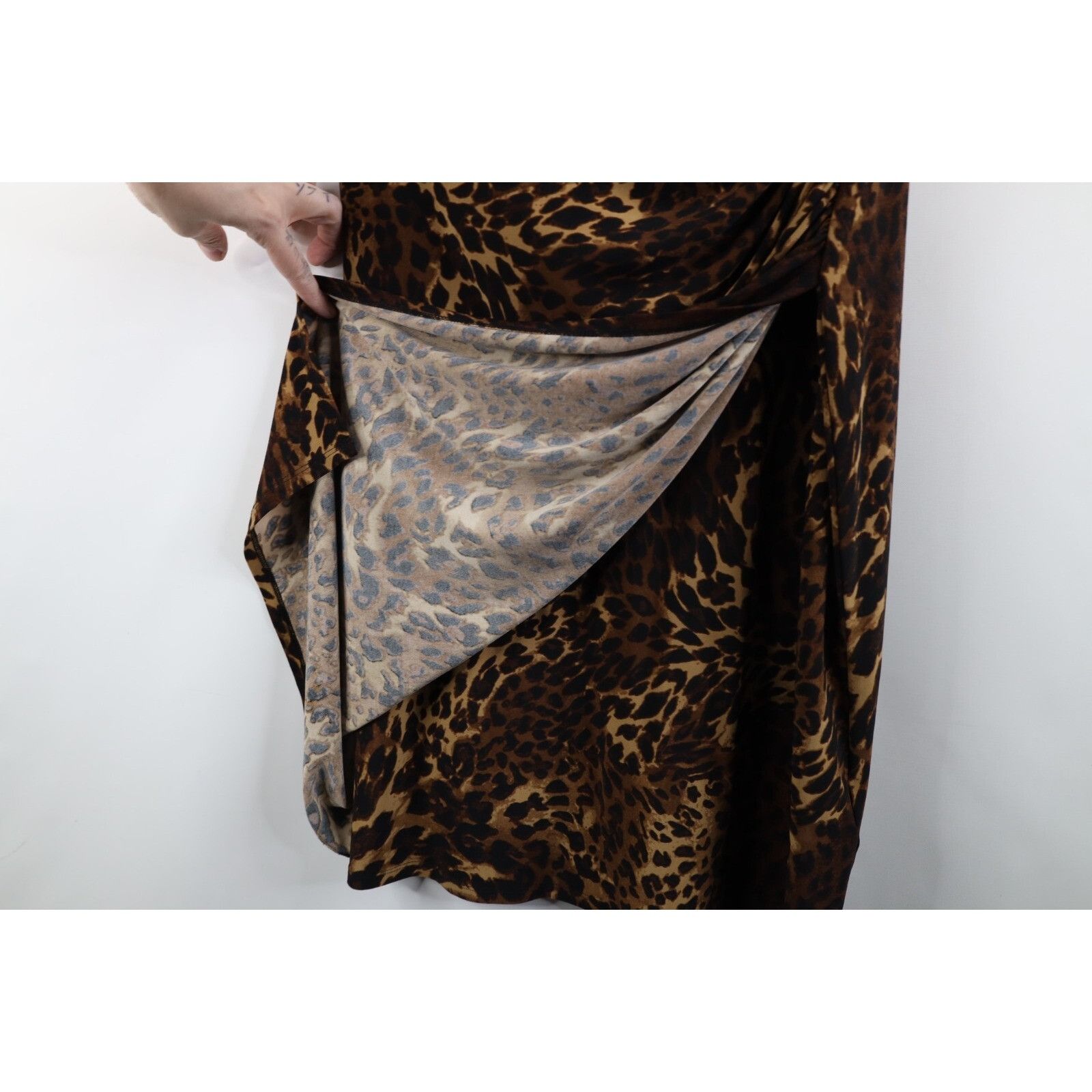 Ralph Lauren × Vintage Vintage 90s Ralph Lauren Leopard Cheetah Dress Size M / US 6-8 / IT 42-44 - 5 Thumbnail