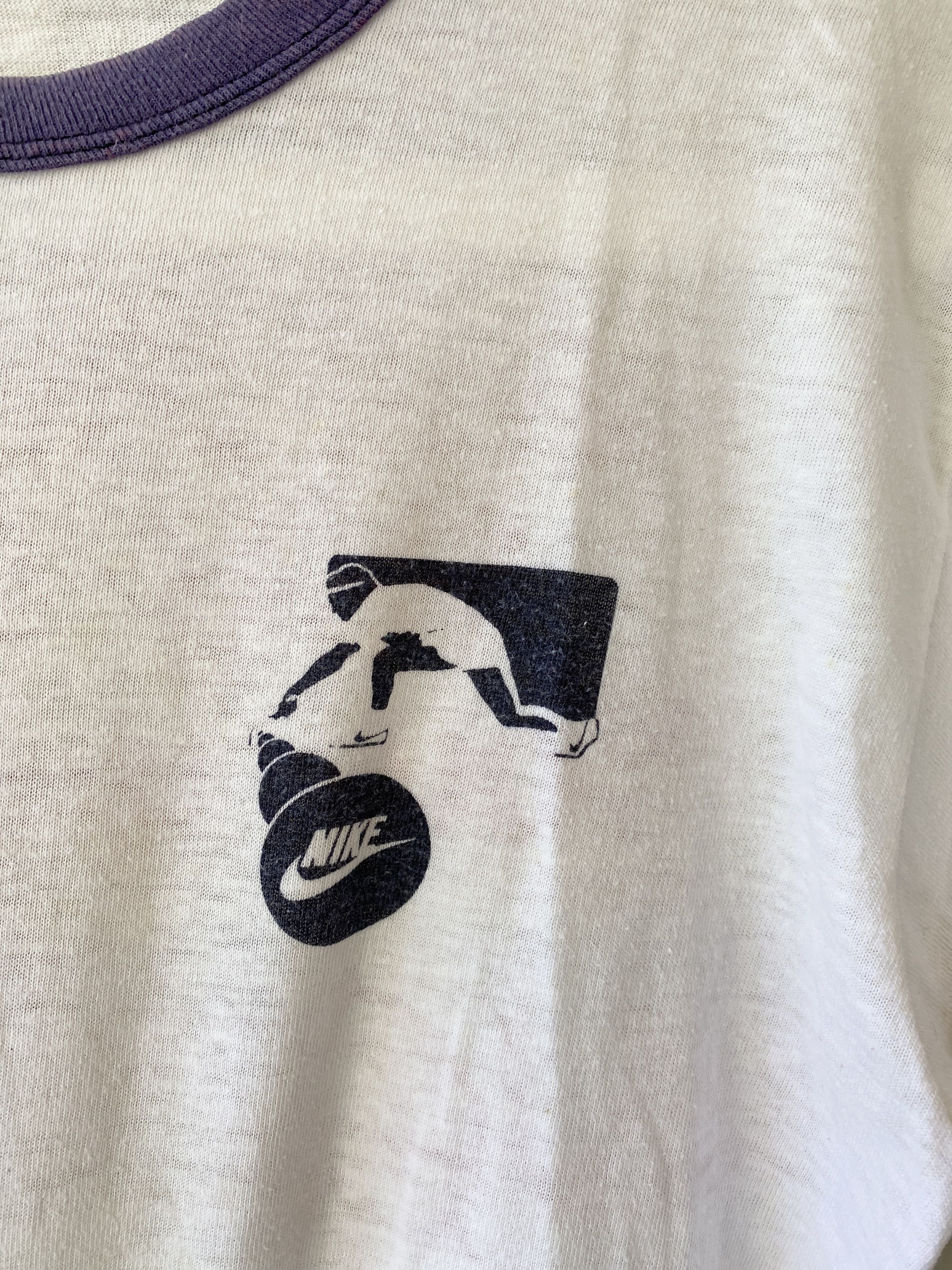 Hanes VINTAGE 90' NIKE RINGER T SHIRT Size US L / EU 52-54 / 3 - 5 Thumbnail