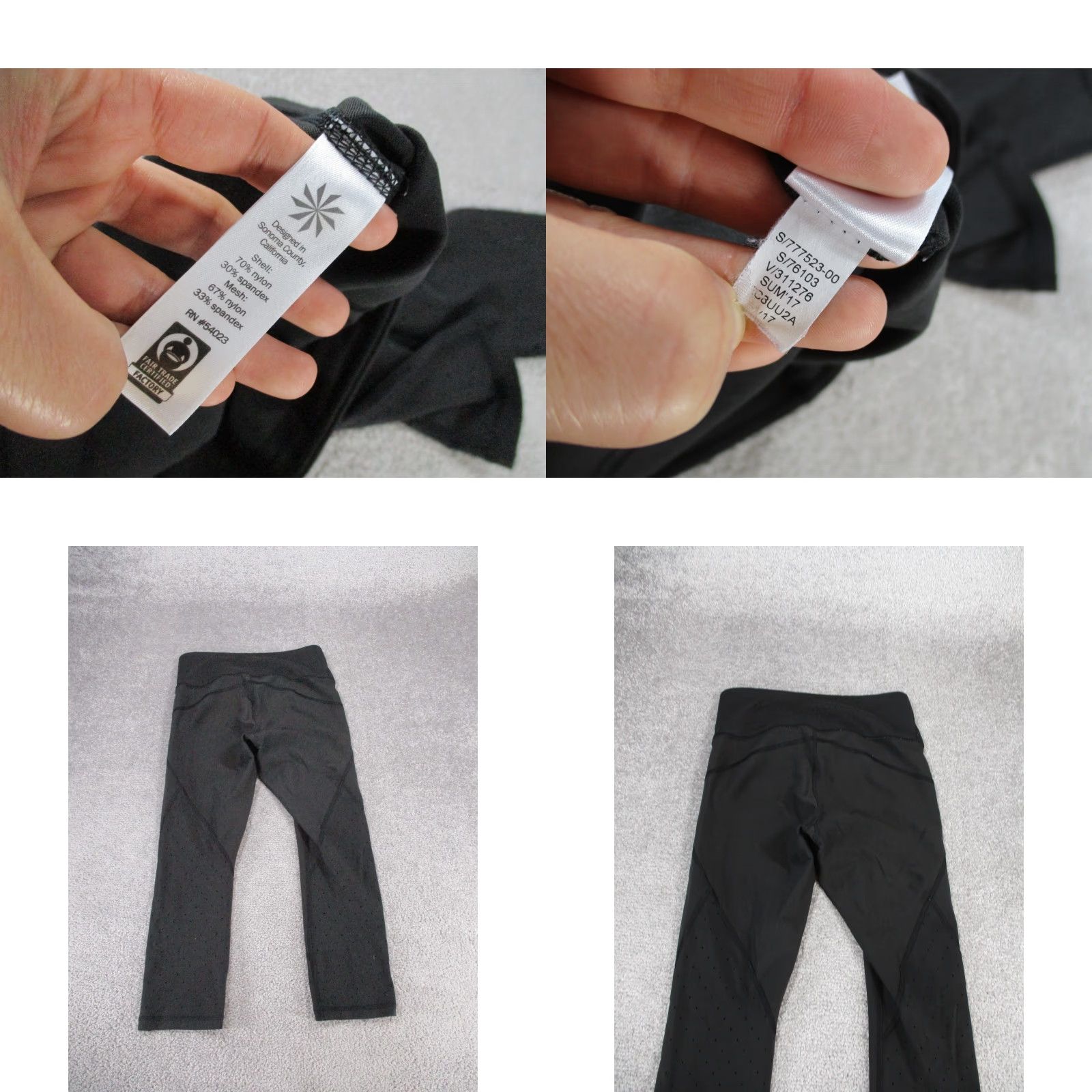Athleta Athleta Leggings Womens Small Capri Black Stealth Trucool Size 28" / US 6 / IT 42 - 8 Thumbnail